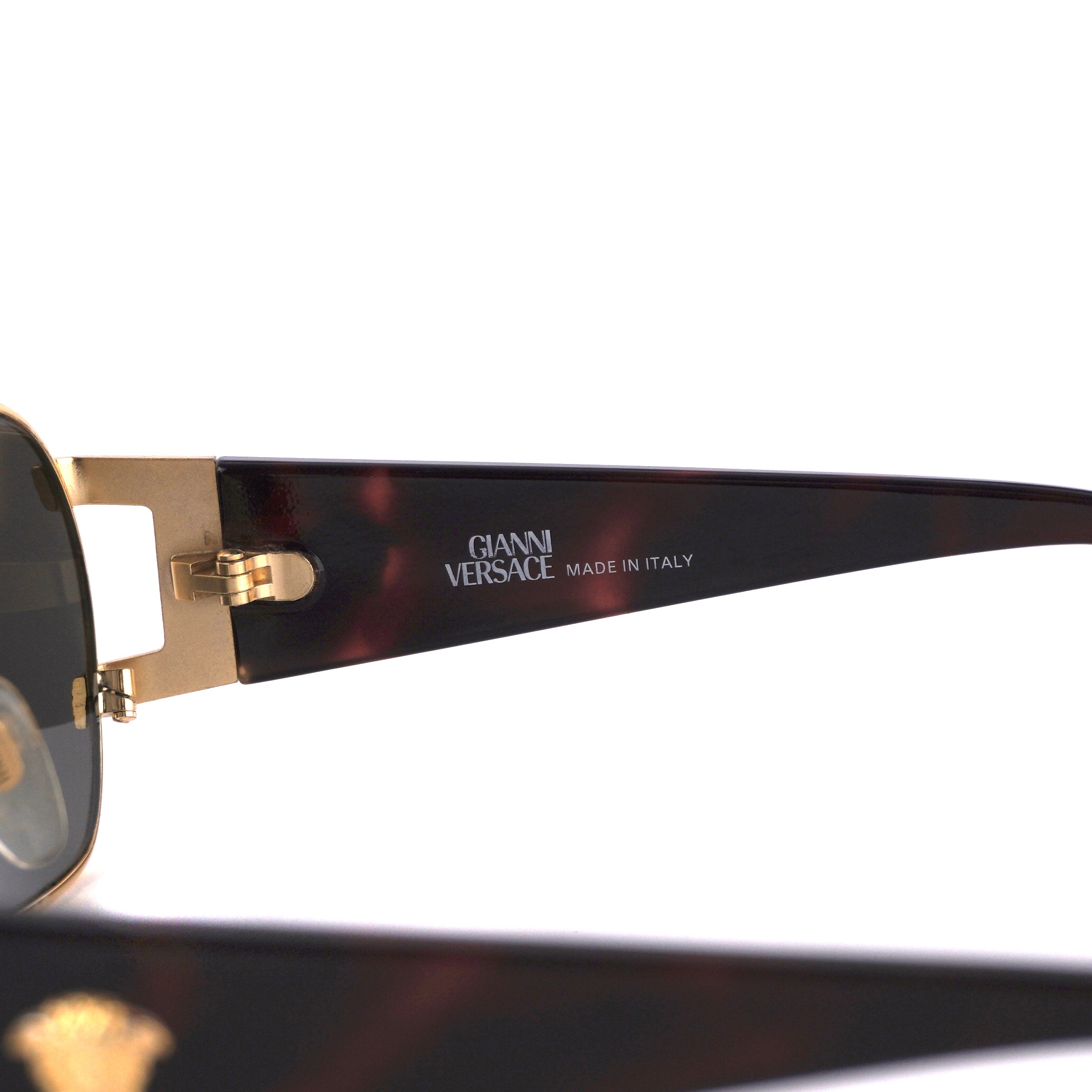 Vintage Gianni Versace MOD S61 Medusa Logo Gold Sunglasses — photo 4