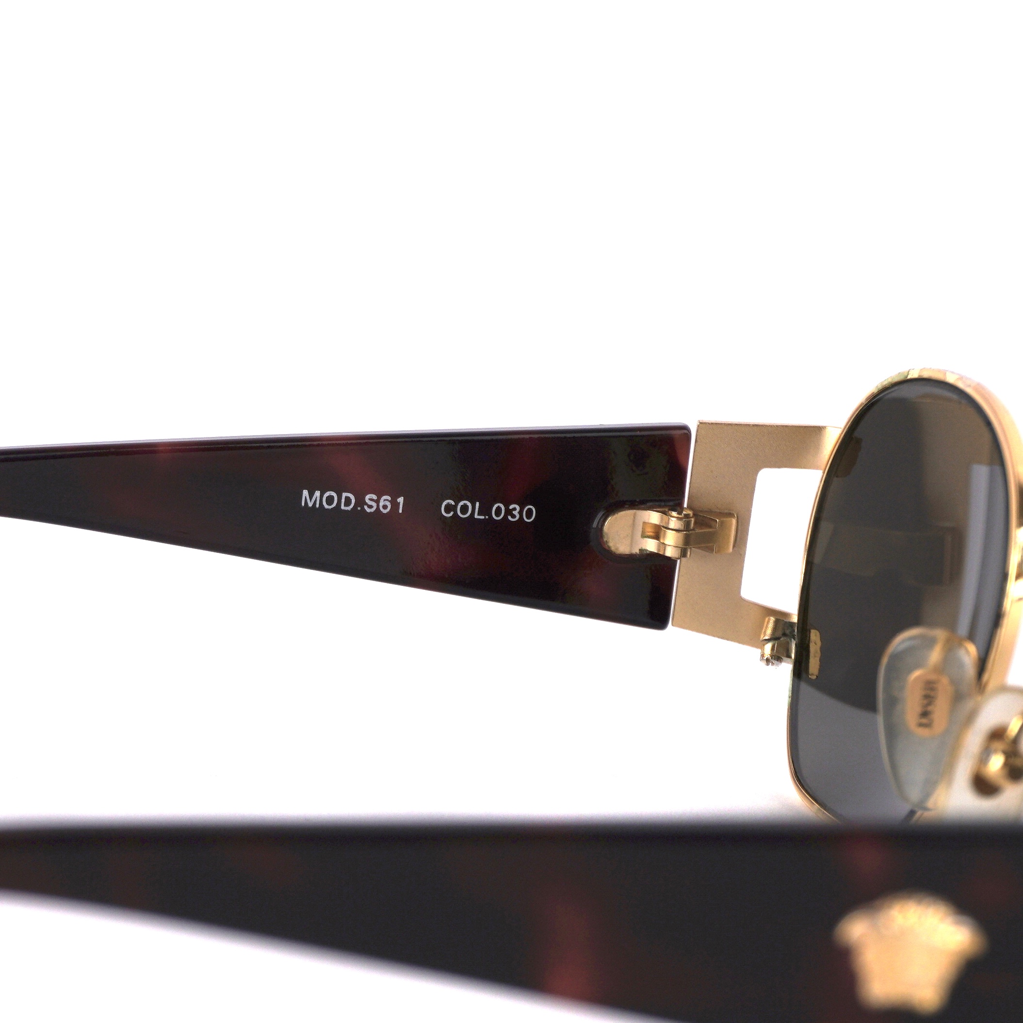 Vintage Gianni Versace MOD S61 Medusa Logo Gold Sunglasses — photo 5