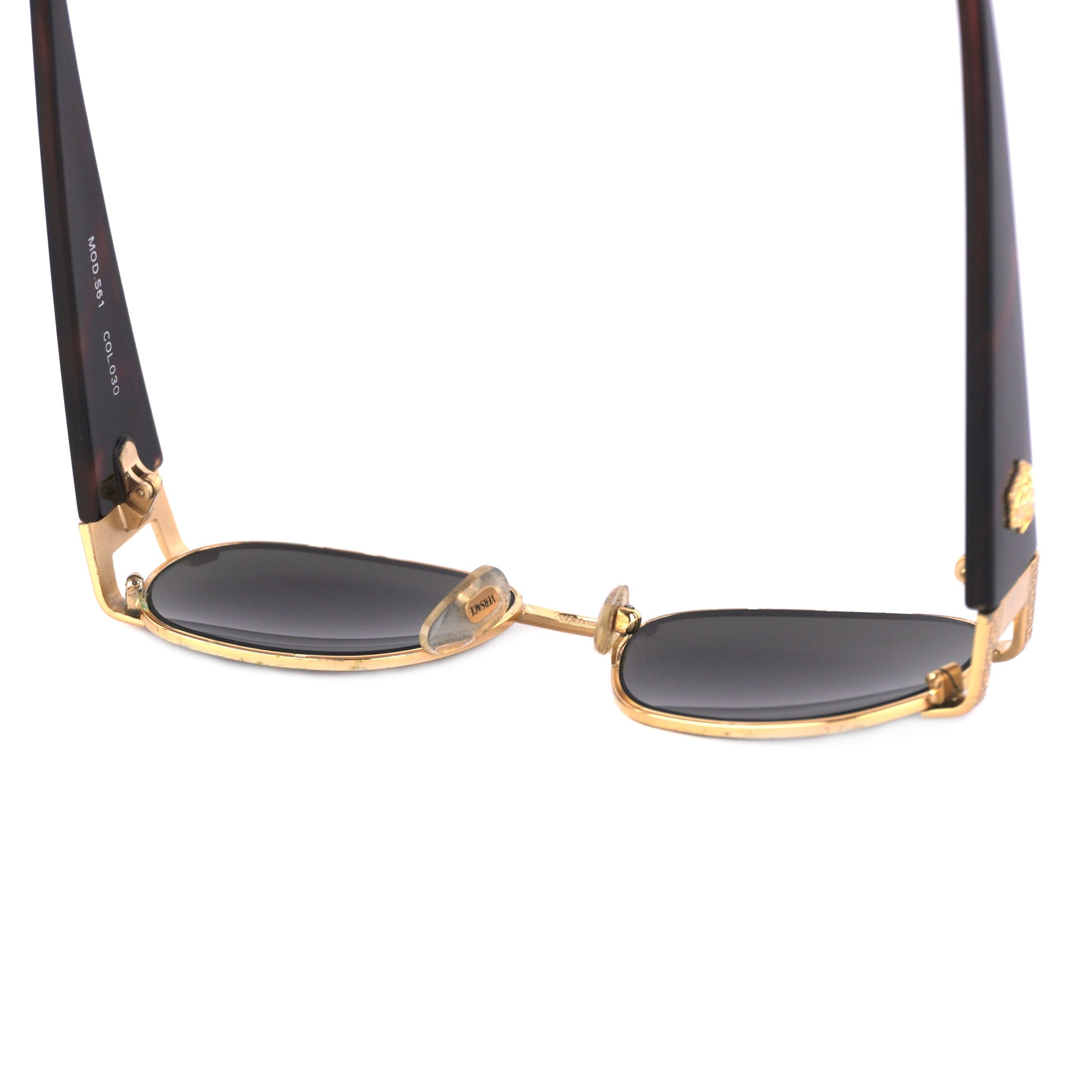 Vintage Gianni Versace MOD S61 Medusa Logo Gold Sunglasses — photo 7