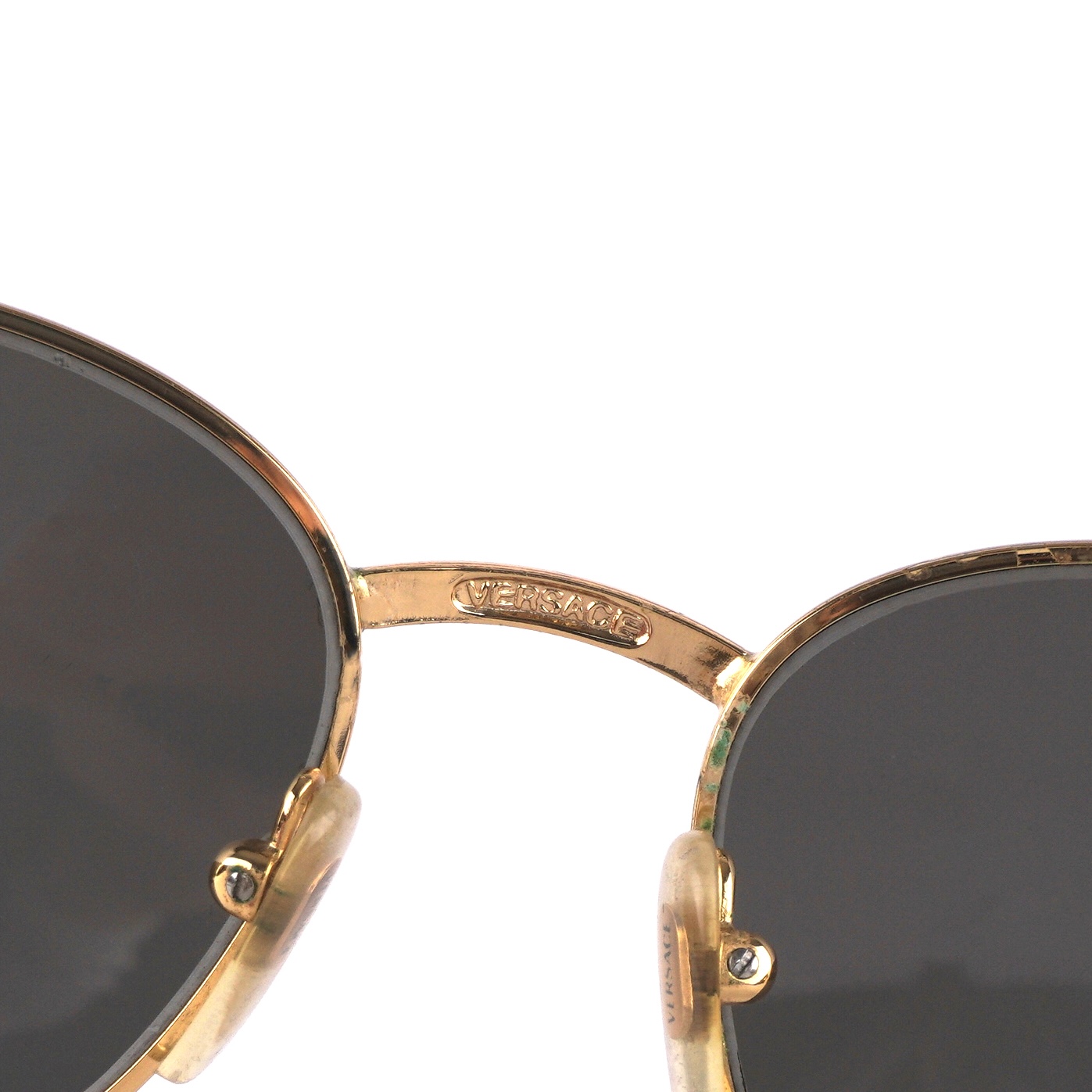 Vintage Gianni Versace MOD S61 Medusa Logo Gold Sunglasses — photo 8
