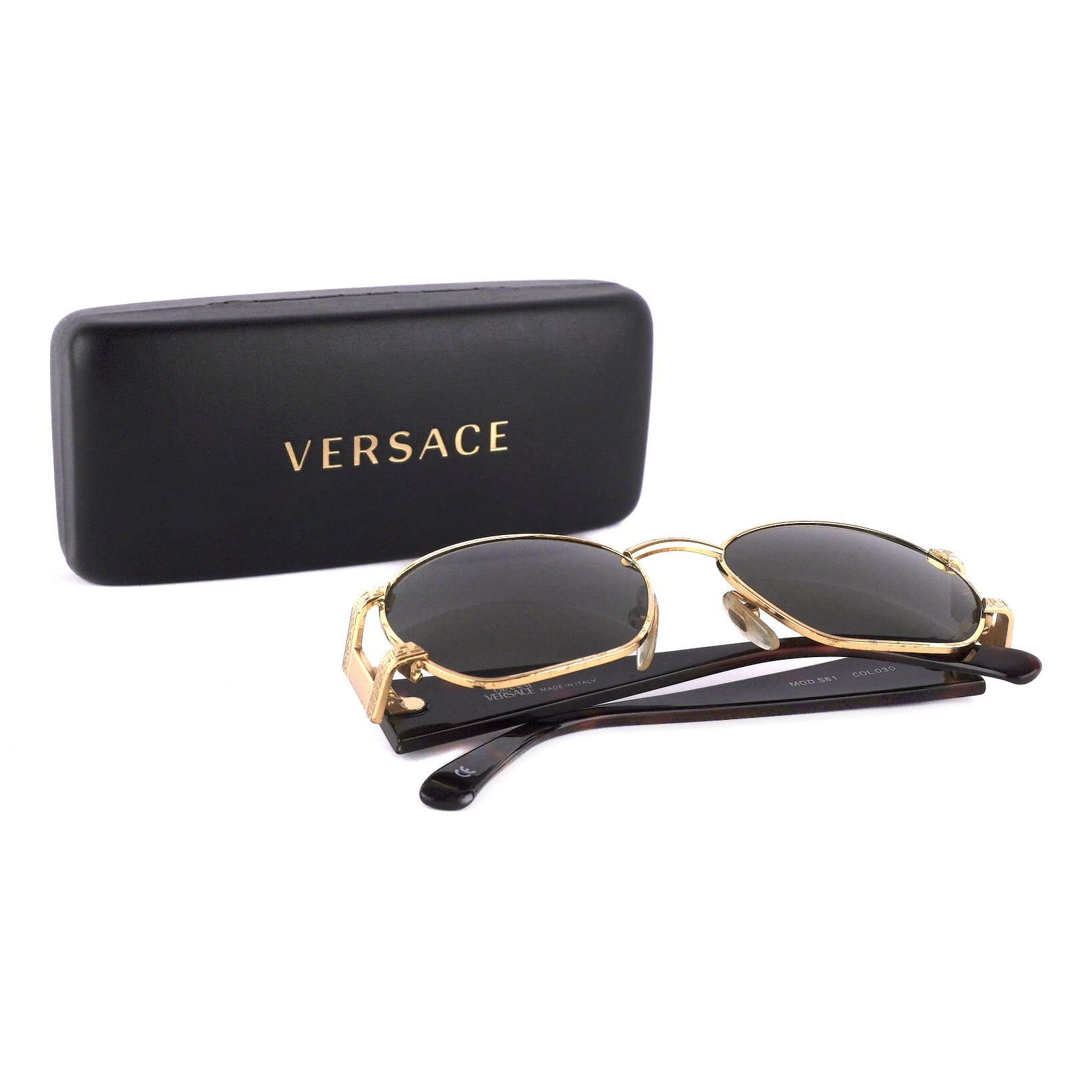 Vintage Gianni Versace MOD S61 Medusa Logo Gold Sunglasses — photo 9