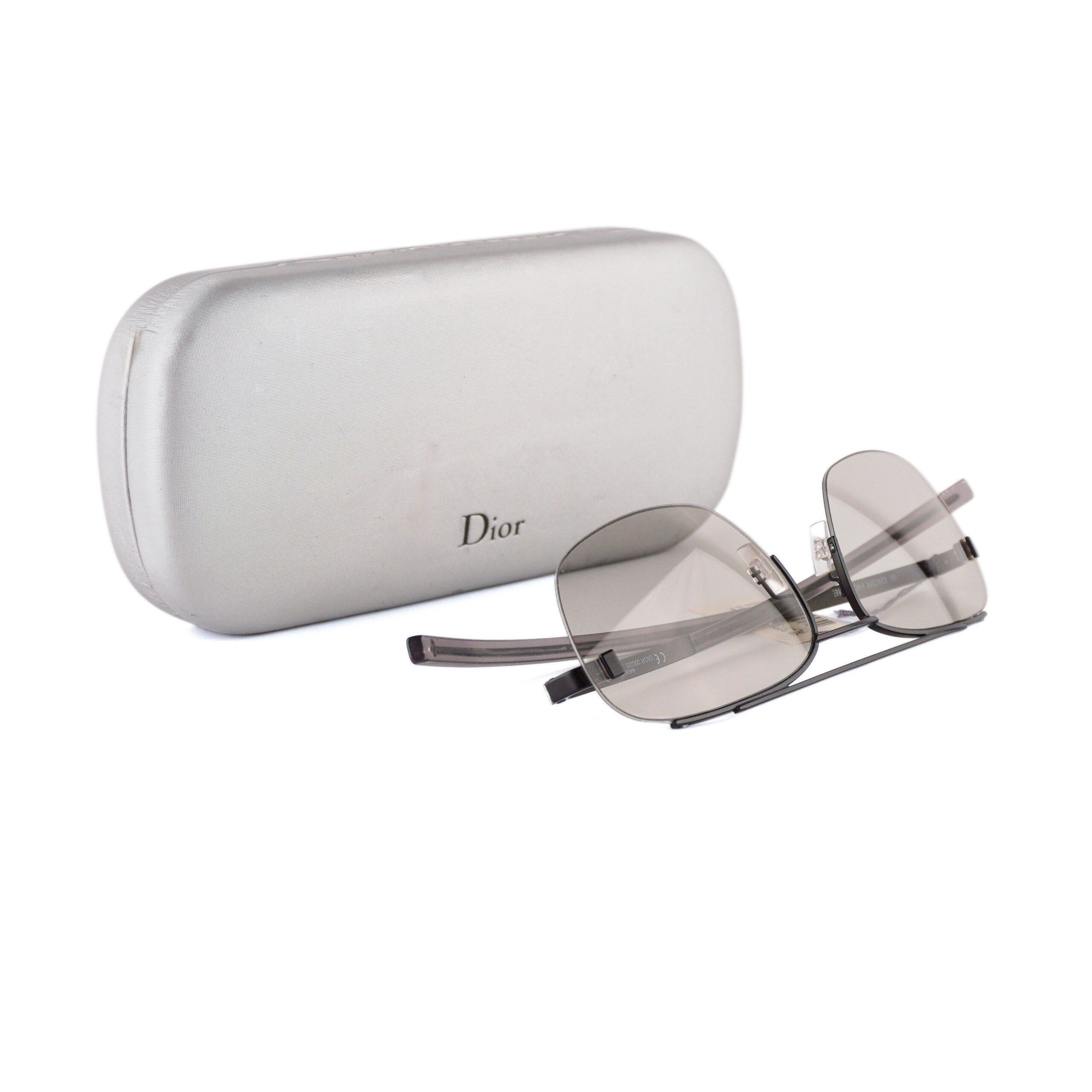 Dior Homme 0002/S Rimless Transparent Aviator Sunglasses — photo 8