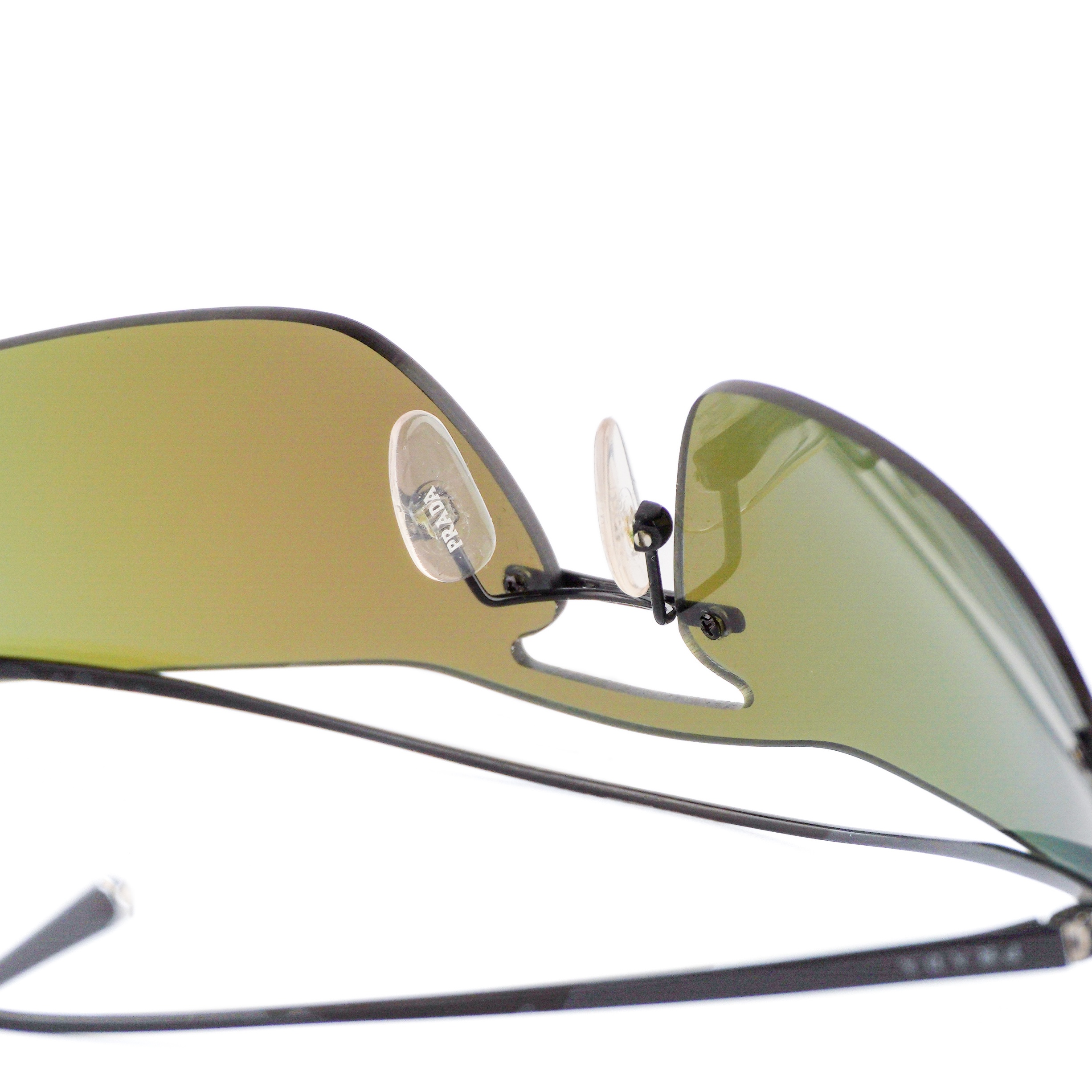 Prada SPR 61V Rimless Shield Blue Purple Mirror Sunglasses — photo 8