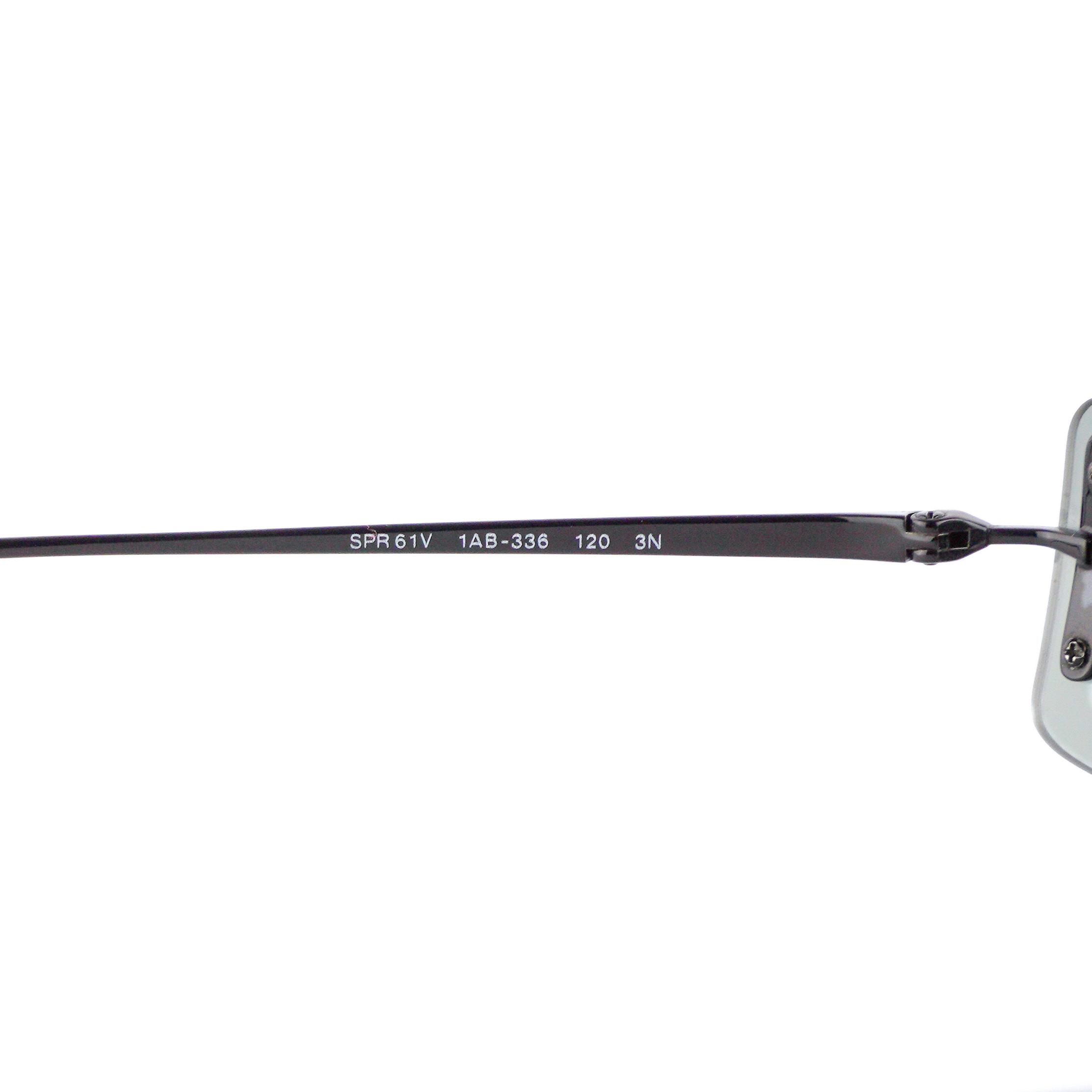 Prada SPR 61V Rimless Shield Blue Purple Mirror Sunglasses — photo 5
