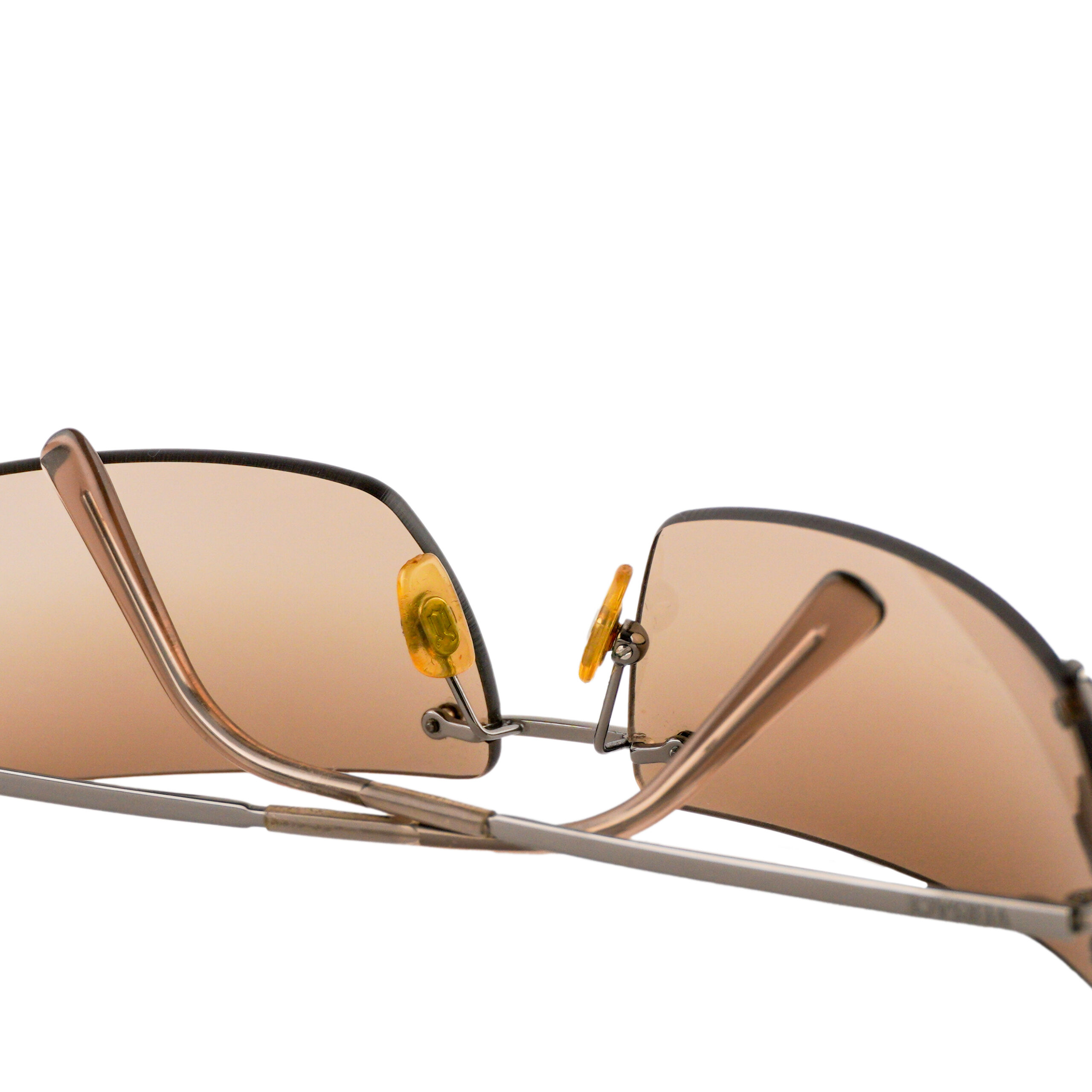Vintage Versace N29 Medusa Logo Swarovski Rimless Sunglasses — photo 8