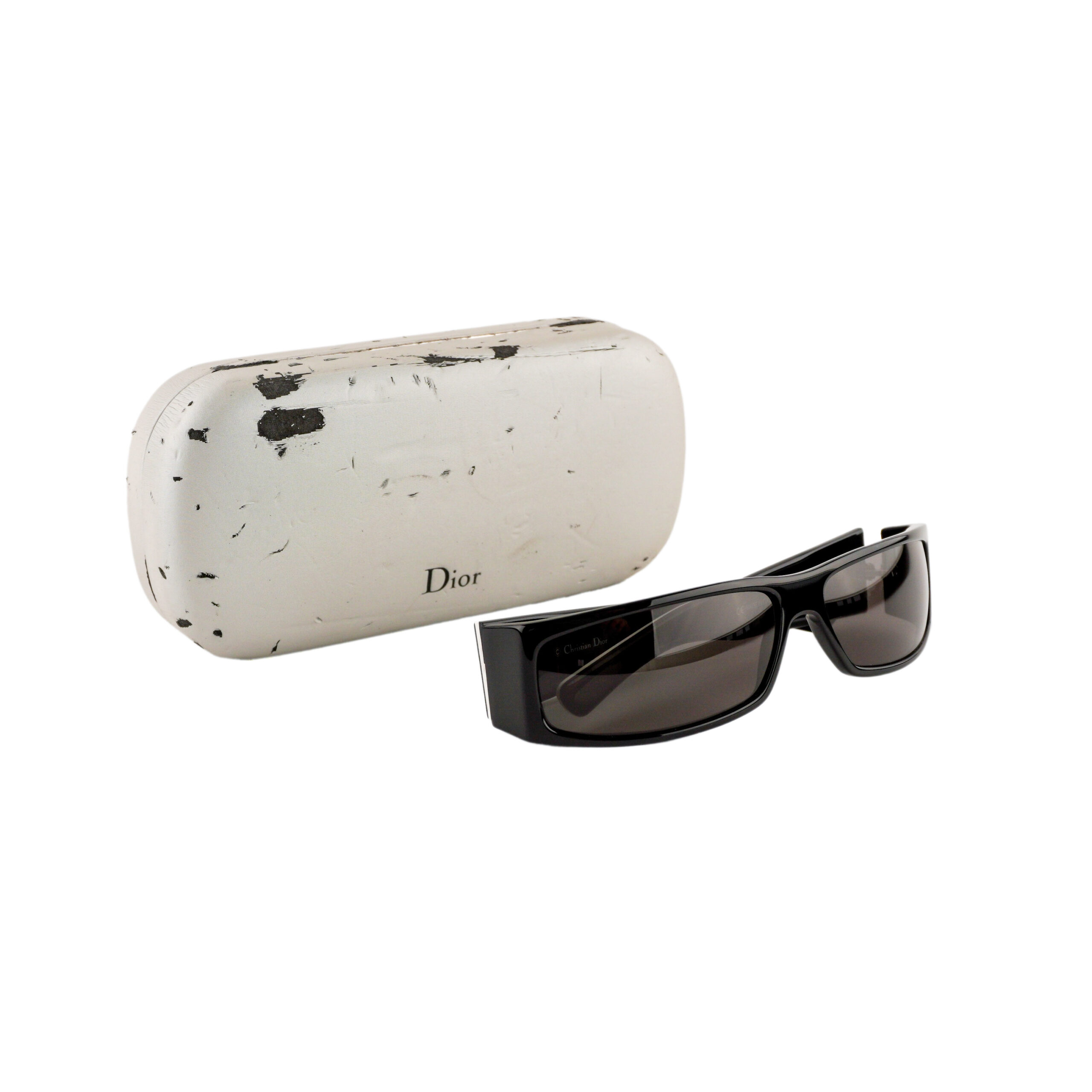 Vintage Dior D’Trick 2 Rectangular Black Logo Sunglasses — photo 7