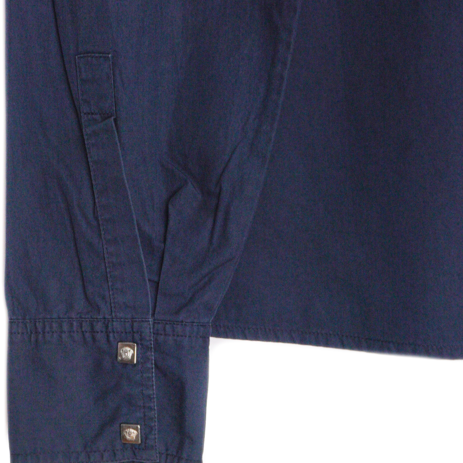 Versace Medusa Big Logo Navy Long Sleeve Shirt — photo 6
