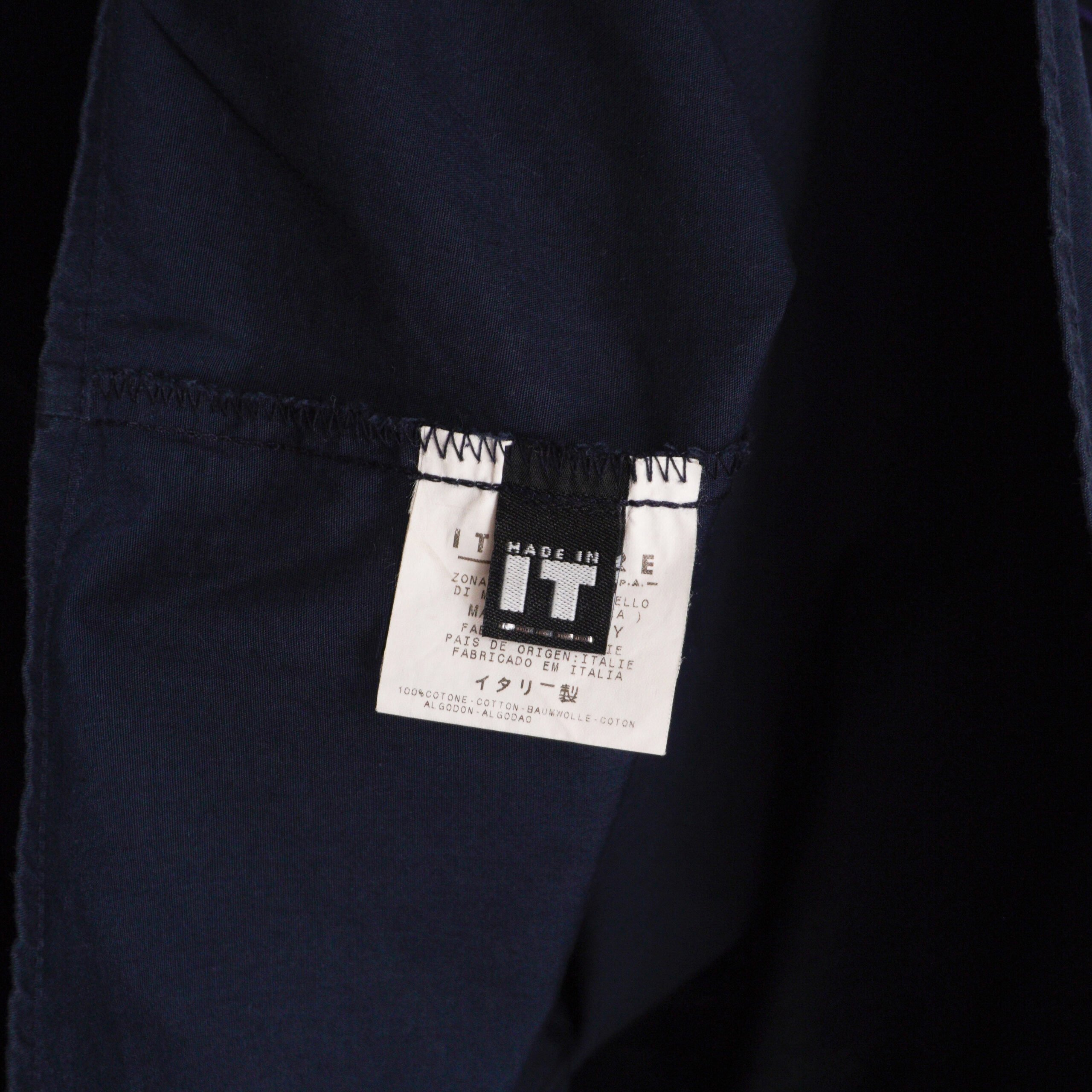 Versace Medusa Big Logo Navy Long Sleeve Shirt — photo 7