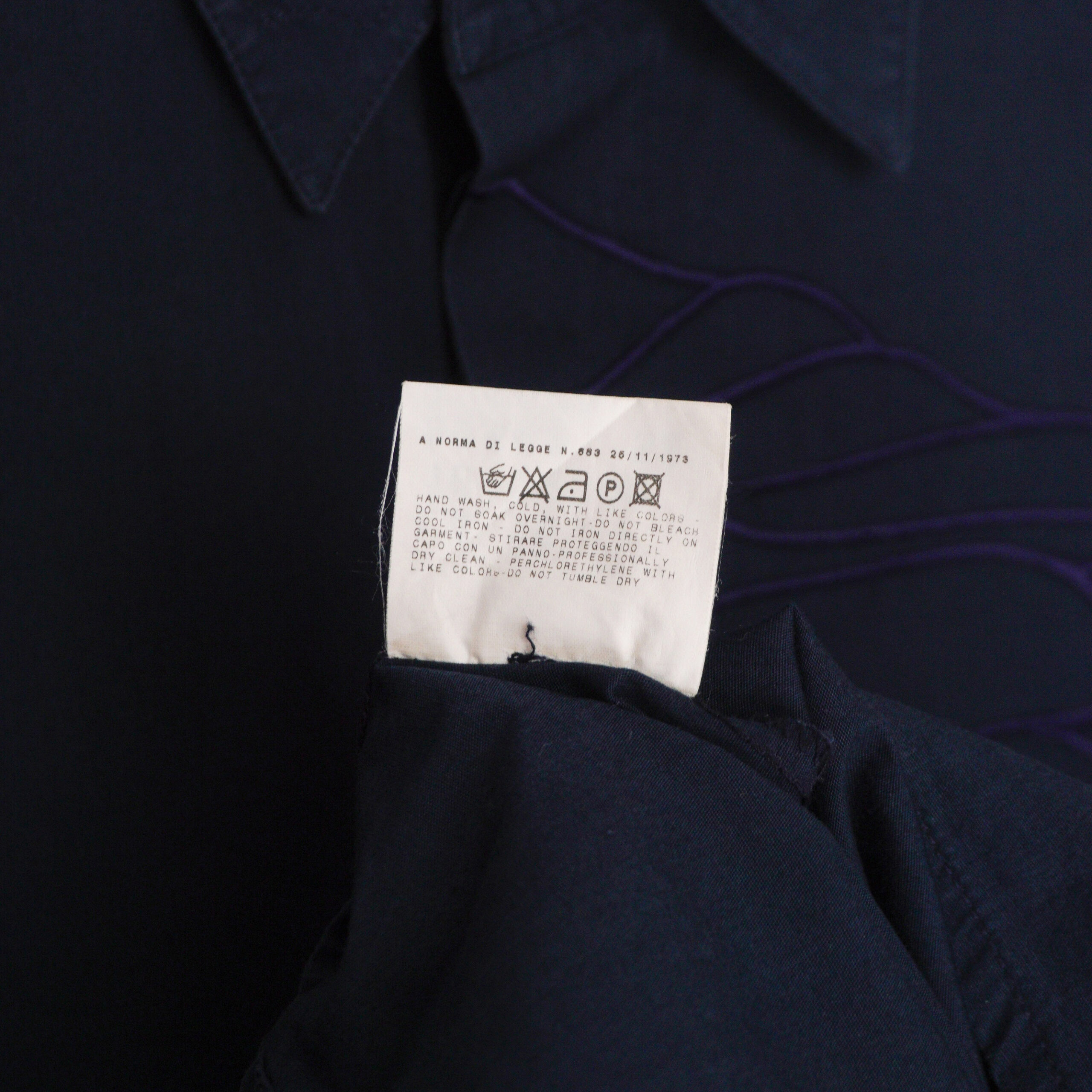 Versace Medusa Big Logo Navy Long Sleeve Shirt — photo 8