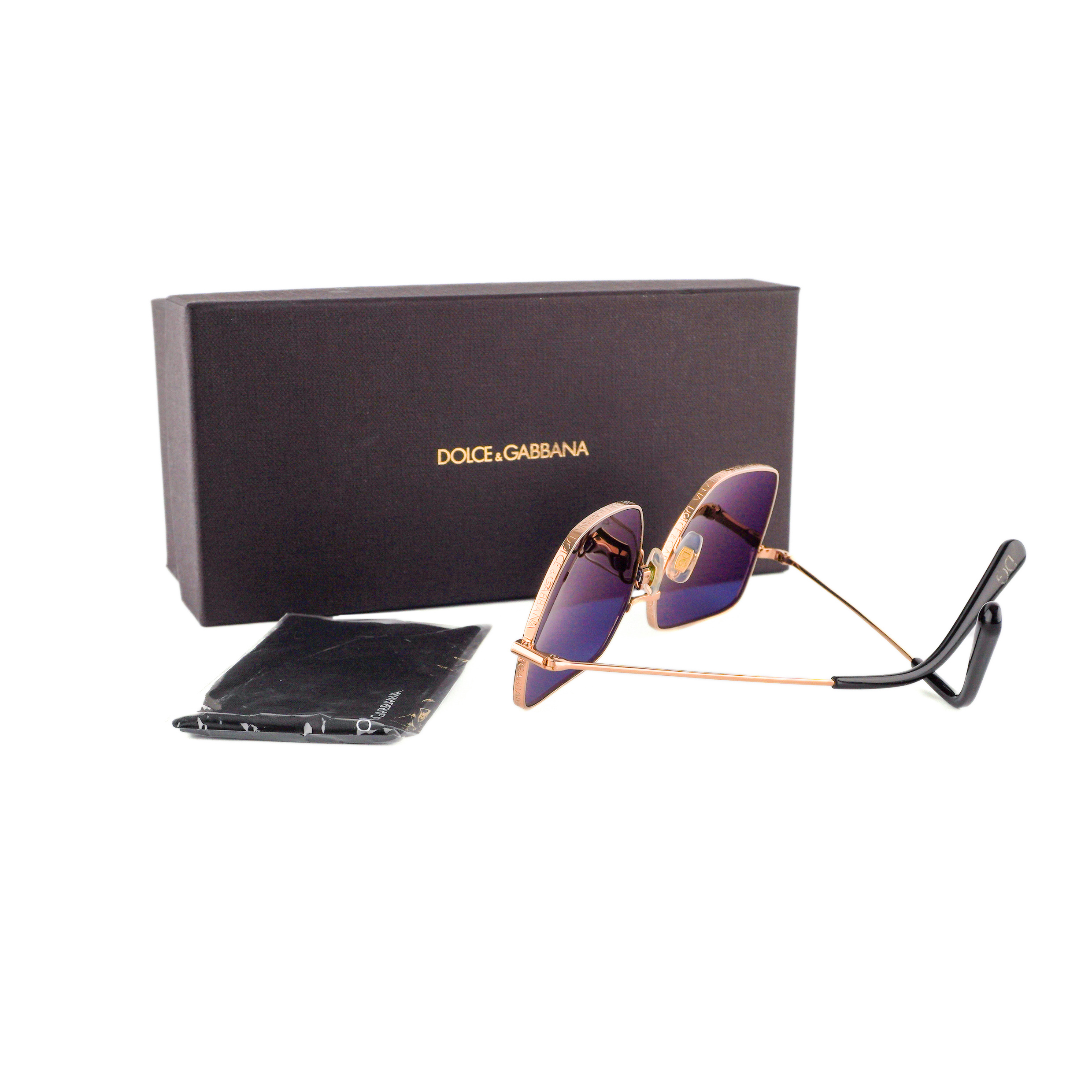 Dolce Gabbana DG Monogram Logo Women’s Rose Gold Sunglasses — photo 11
