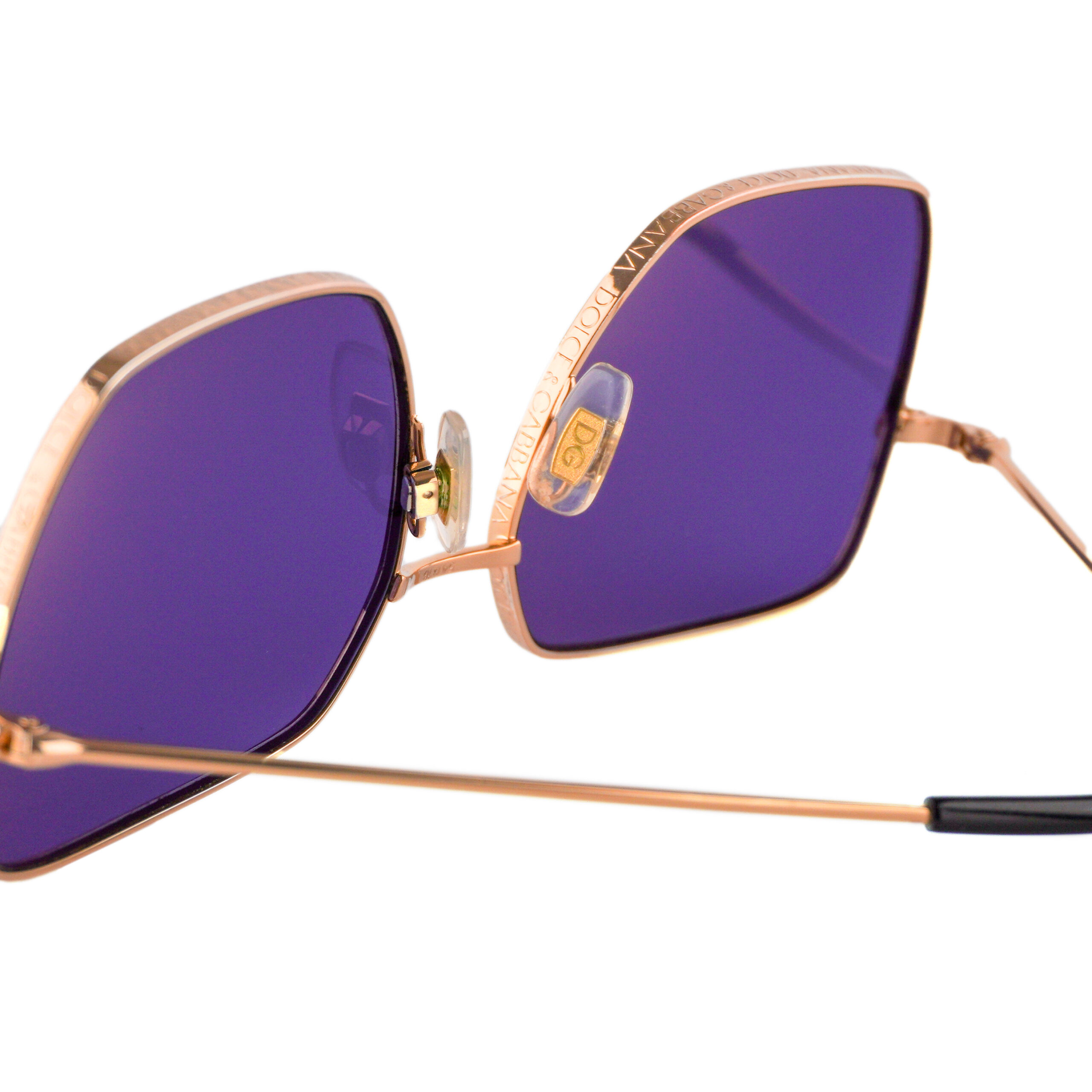 Dolce Gabbana DG Monogram Logo Women’s Rose Gold Sunglasses — photo 9
