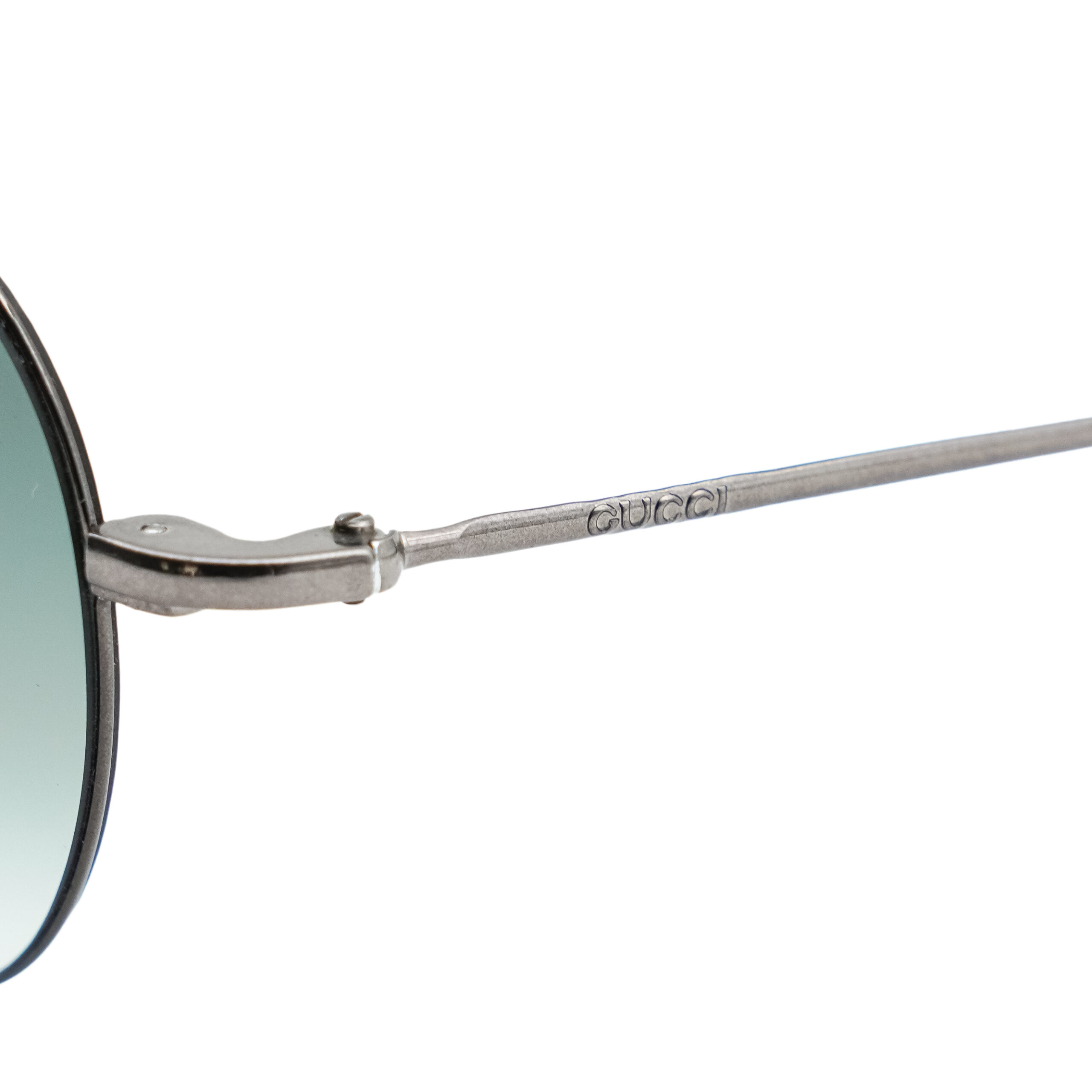 Vintage Gucci GG1299 Gradient Lenses Silver Round Sunglasses — photo 7