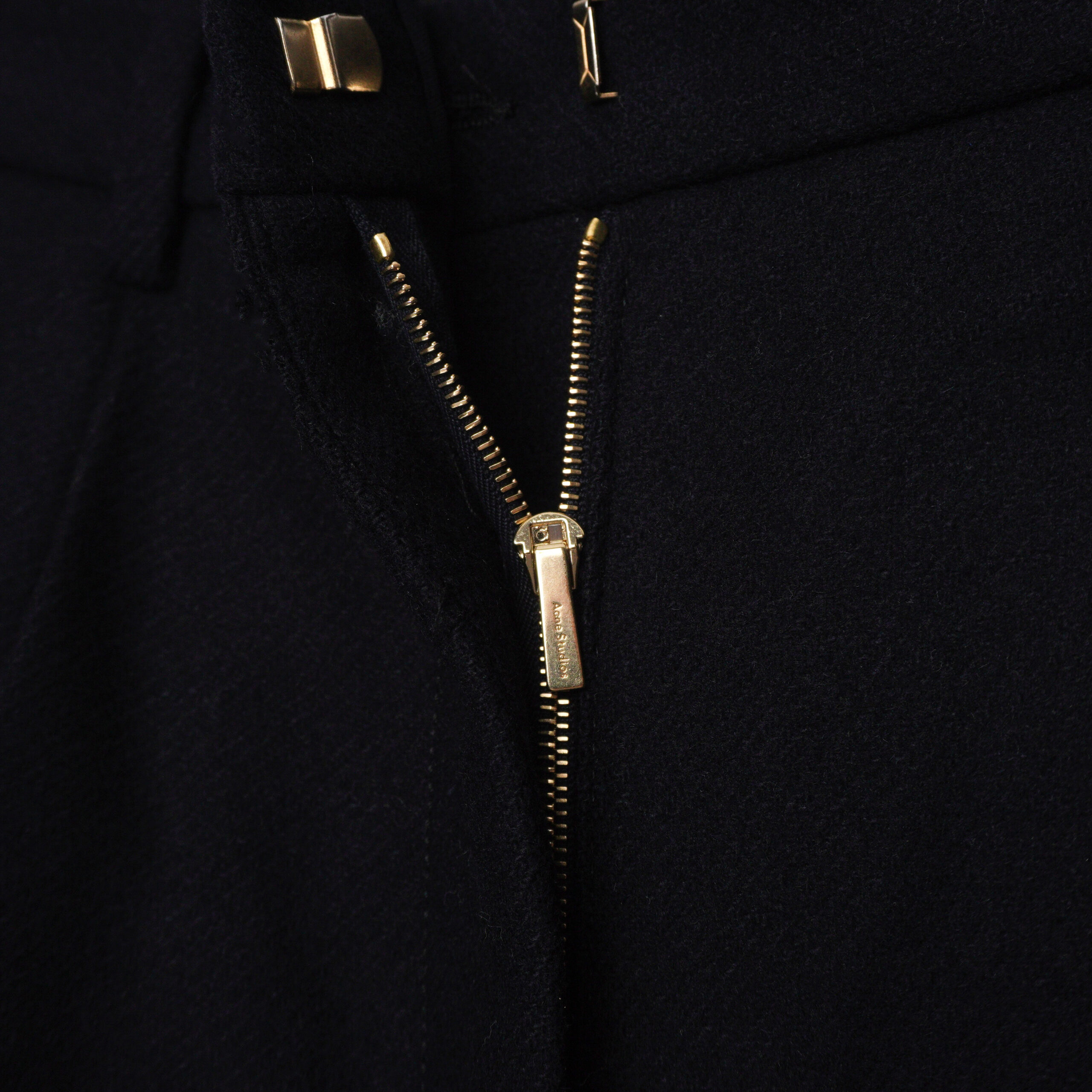 Acne Studios Milli Wool Cashmere Navy Blue Trousers Pants — photo 6