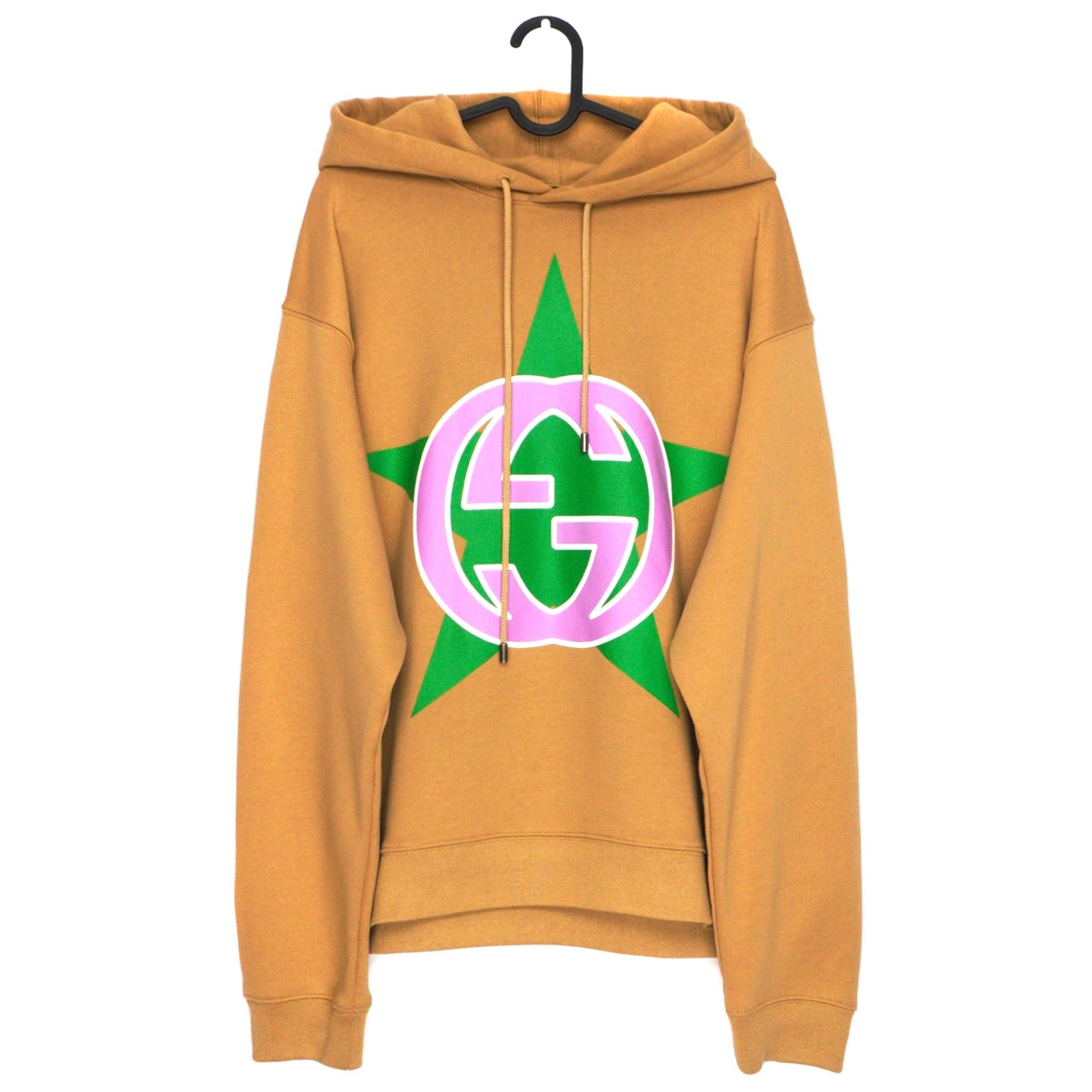Gucci Interlocking GG Star Logo Brown Hoodie Sweatshirt
