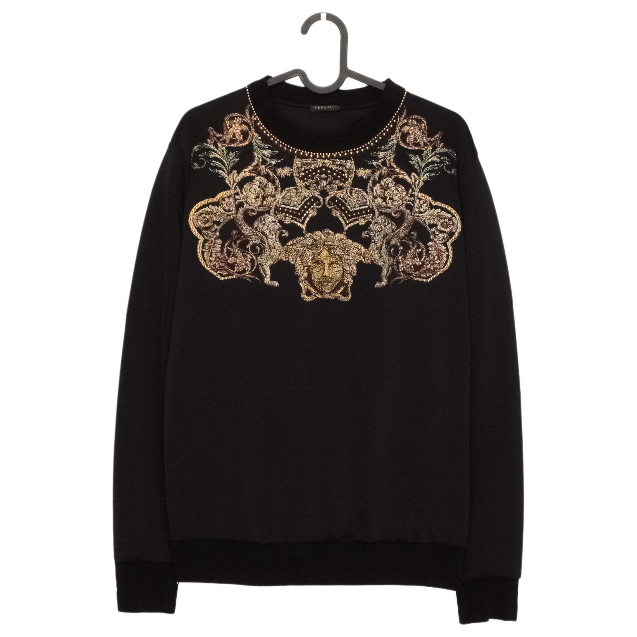 Versace Crystal Medusa Baroque Embroidered Logo Sweatshirt