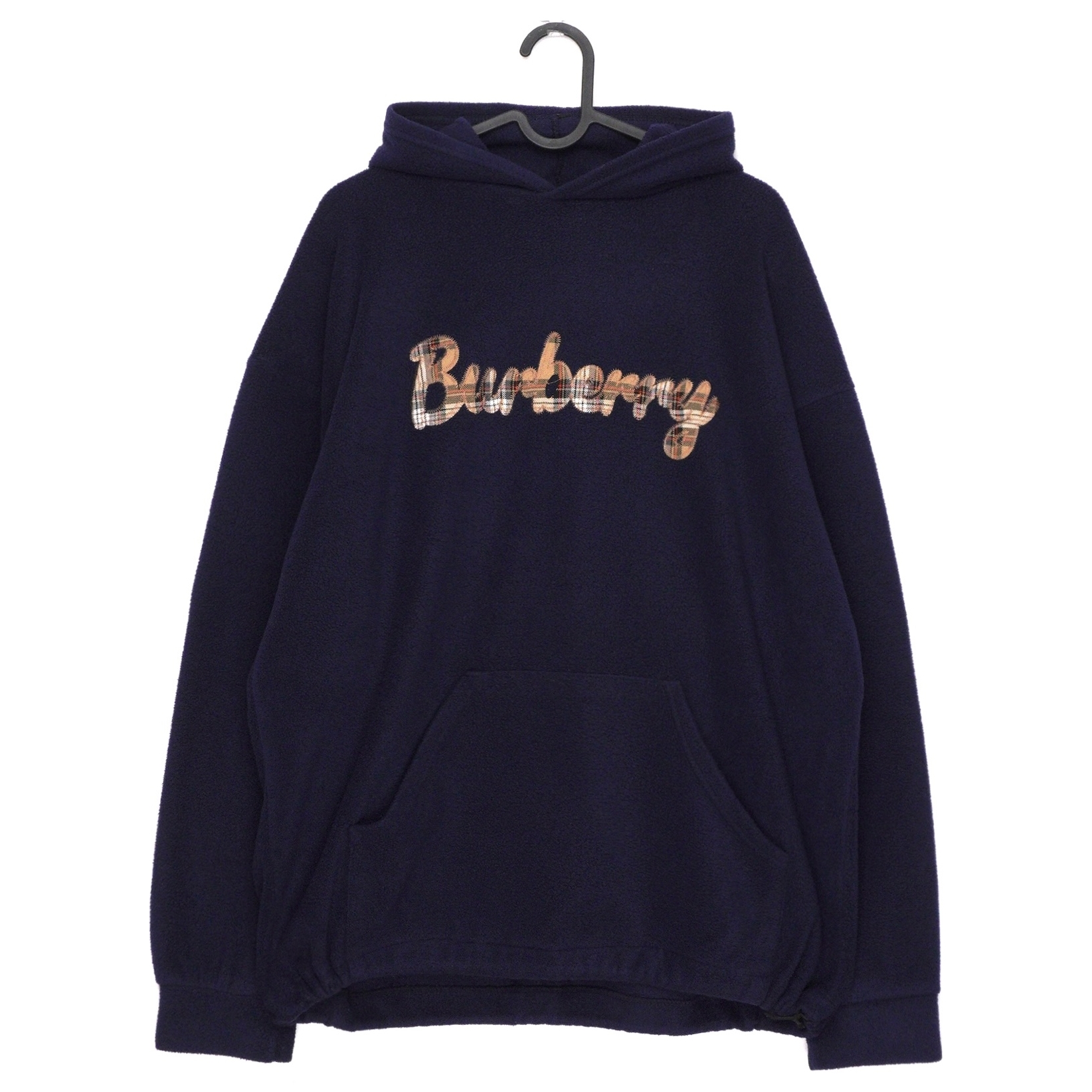 Thomas Burberry 90’s Fleece Embroidered Logo Navy Hoodie