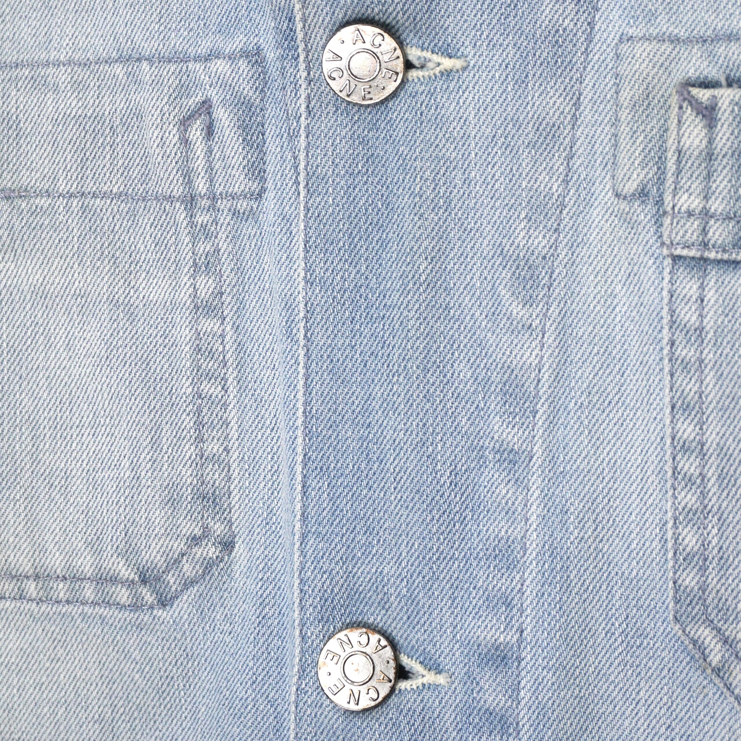 Vintage Acne Studios 2011 Mechanic Pearl Light Blue Jacket — photo 5