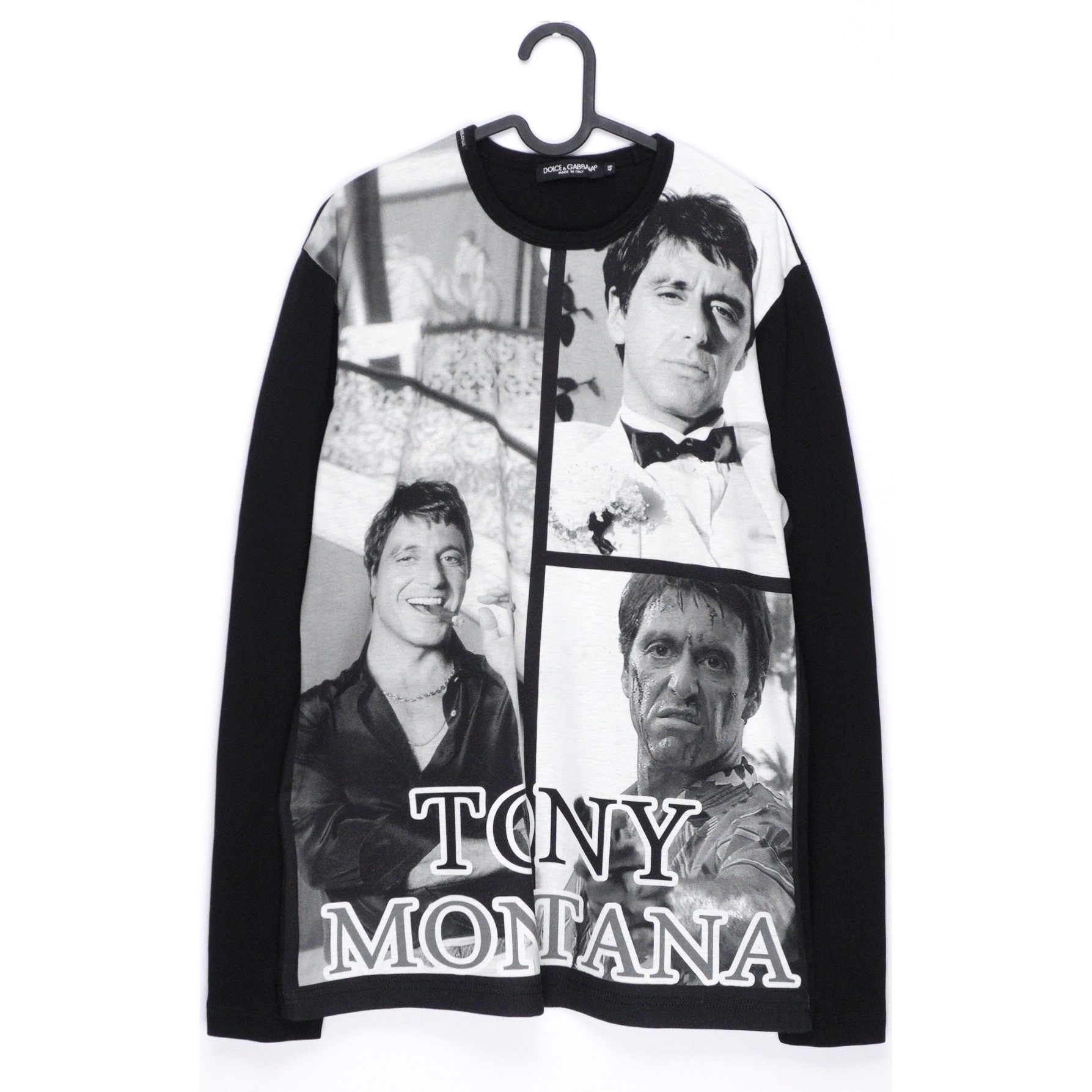 Dolce Gabbana Scarface Tony Montana Black Long Sleeve Shirt