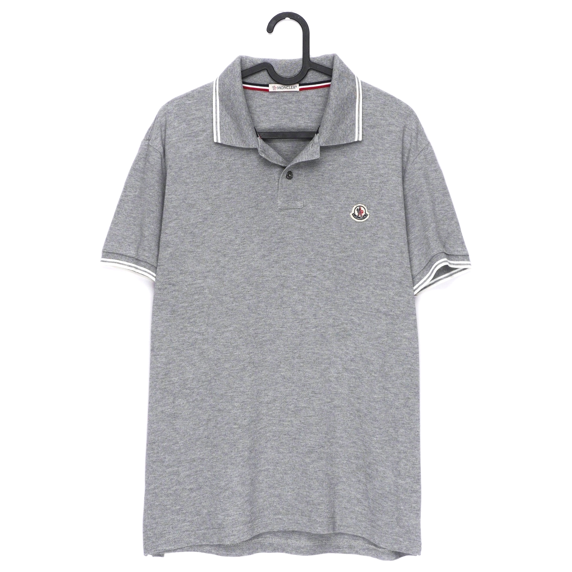 Moncler Maglia Polo Manica Corta Grey Slim Fit Tee Shirt