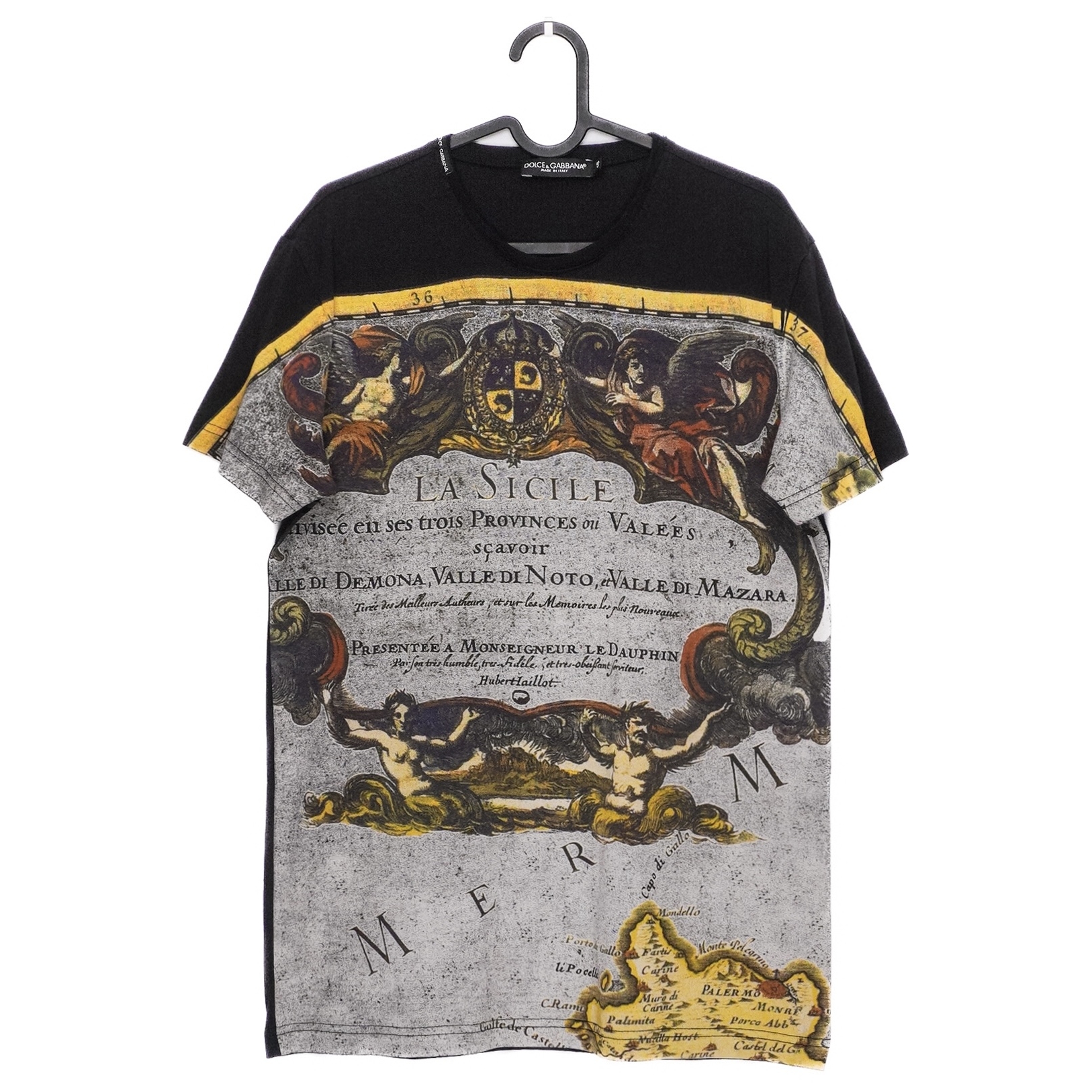 Vintage Dolce Gabbana La Sicile Baroque Print Tee Shirt