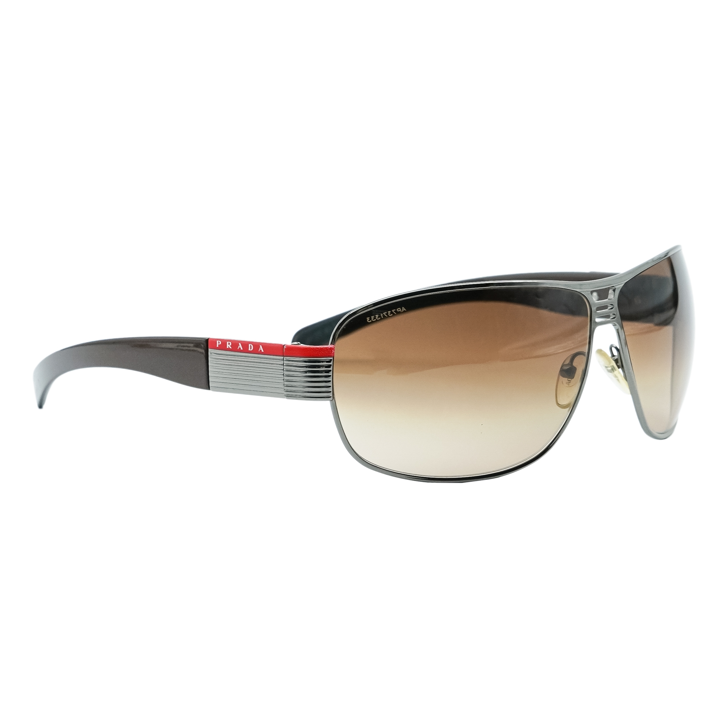 Vintage Prada Sport Shield Brown Gradient Lenses Sunglasses