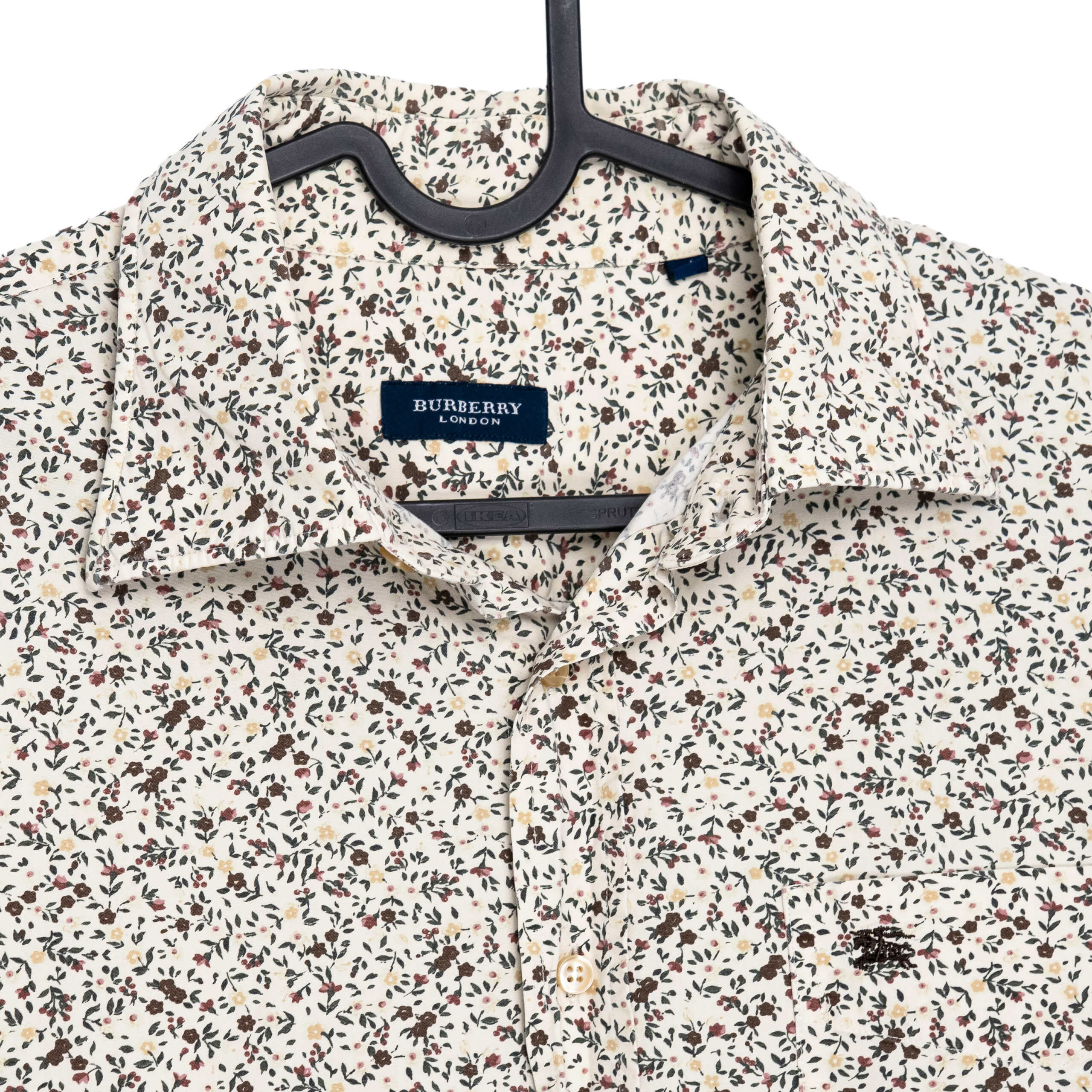 Vintage Burberry London Floral Logo Summer Button Shirt — photo 5