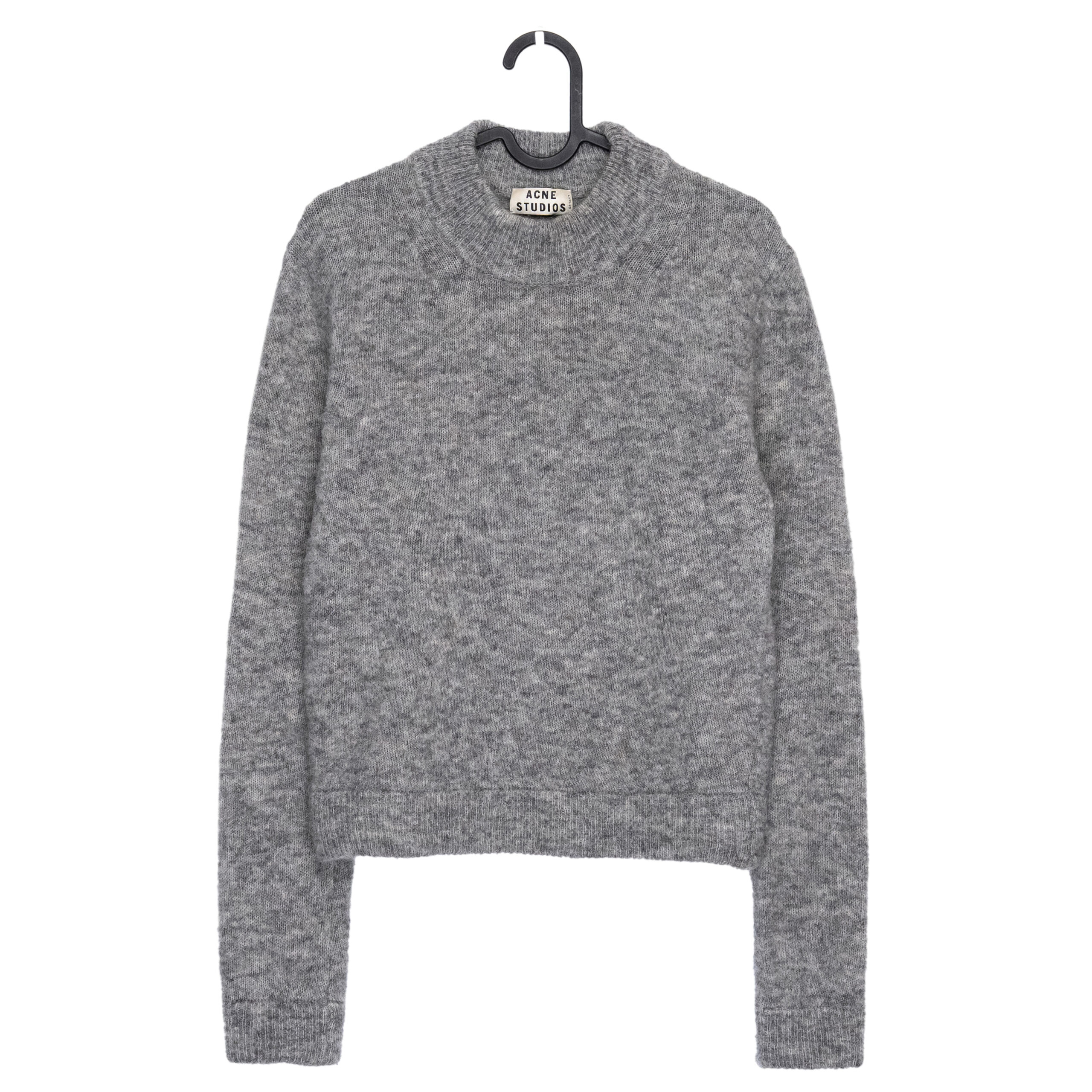 Acne Studios AW13 Lia Melange Gray Mohair Wool Crew Sweater