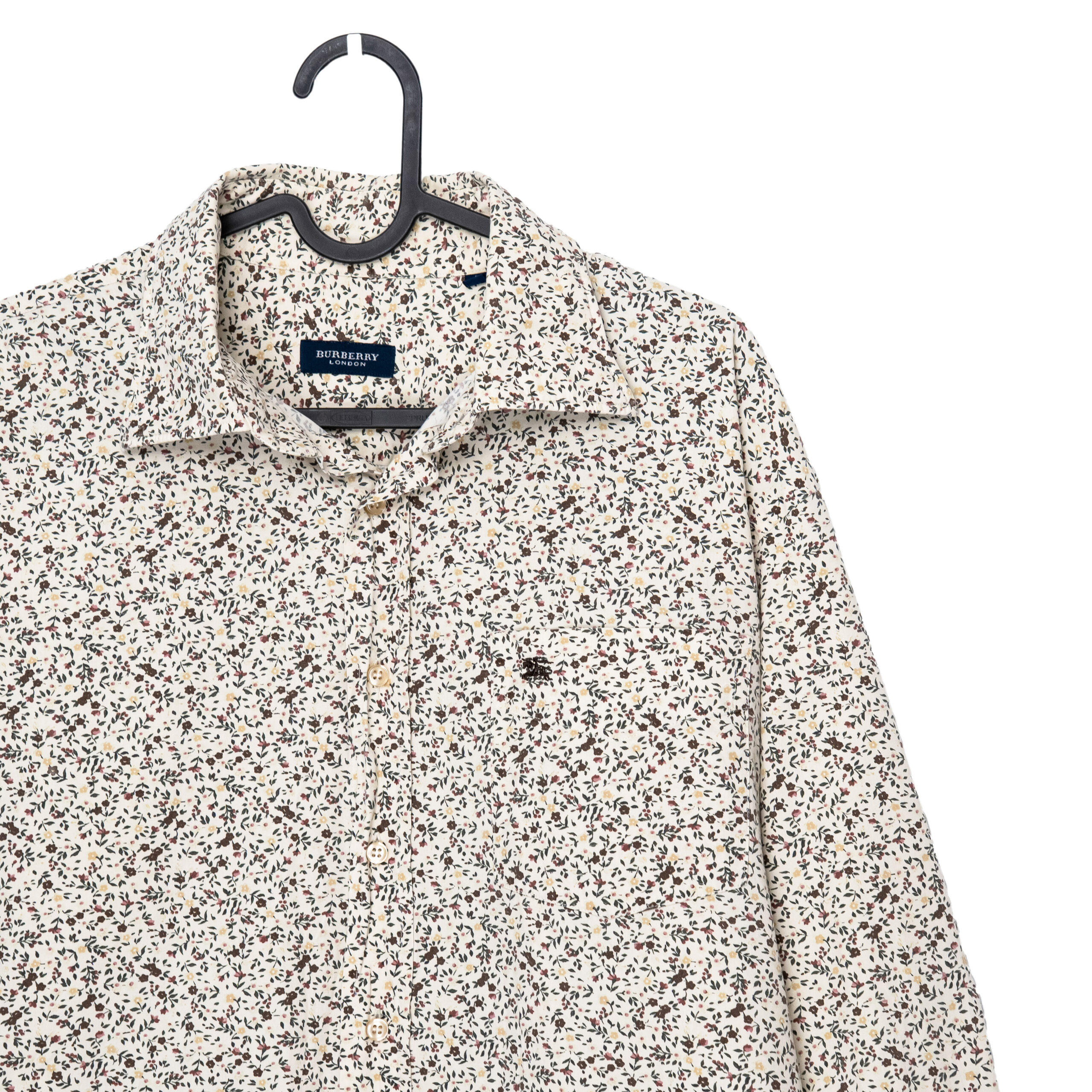 Vintage Burberry London Floral Logo Summer Button Shirt — photo 3
