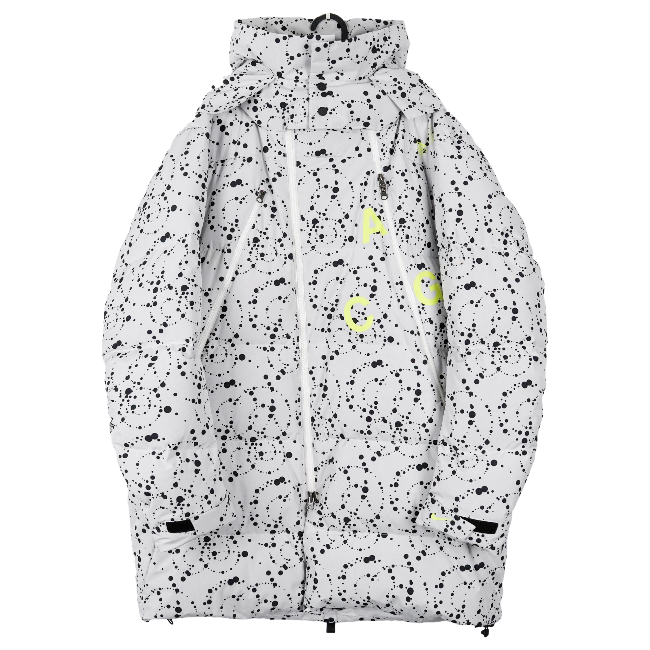 Nike ACG Splatter Neon Logo Tech Goose Puffer Parka Jacket