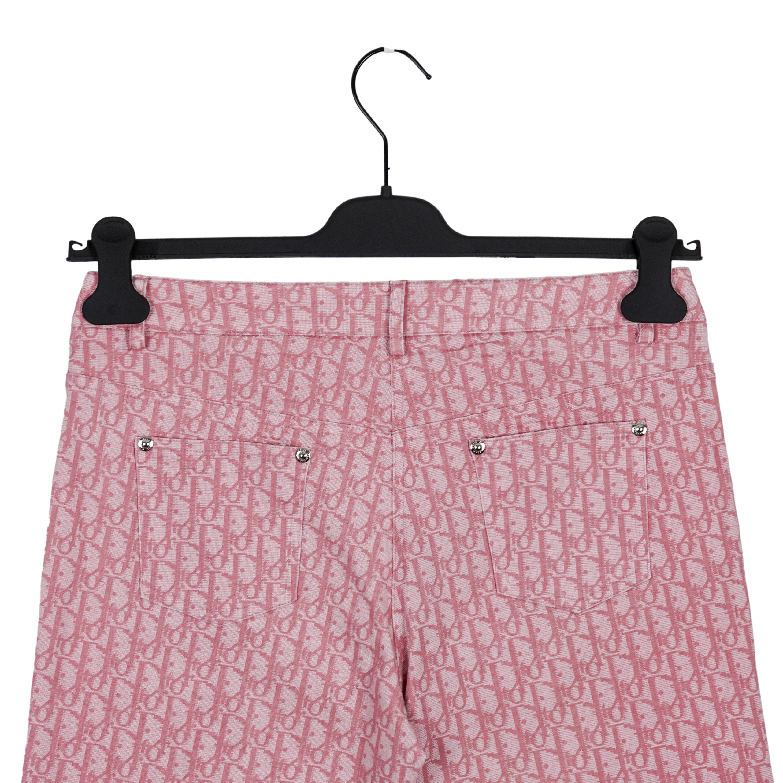 Vintage Dior Pink Monogram Jacquard Logo Pattern Jeans Pants — photo 4