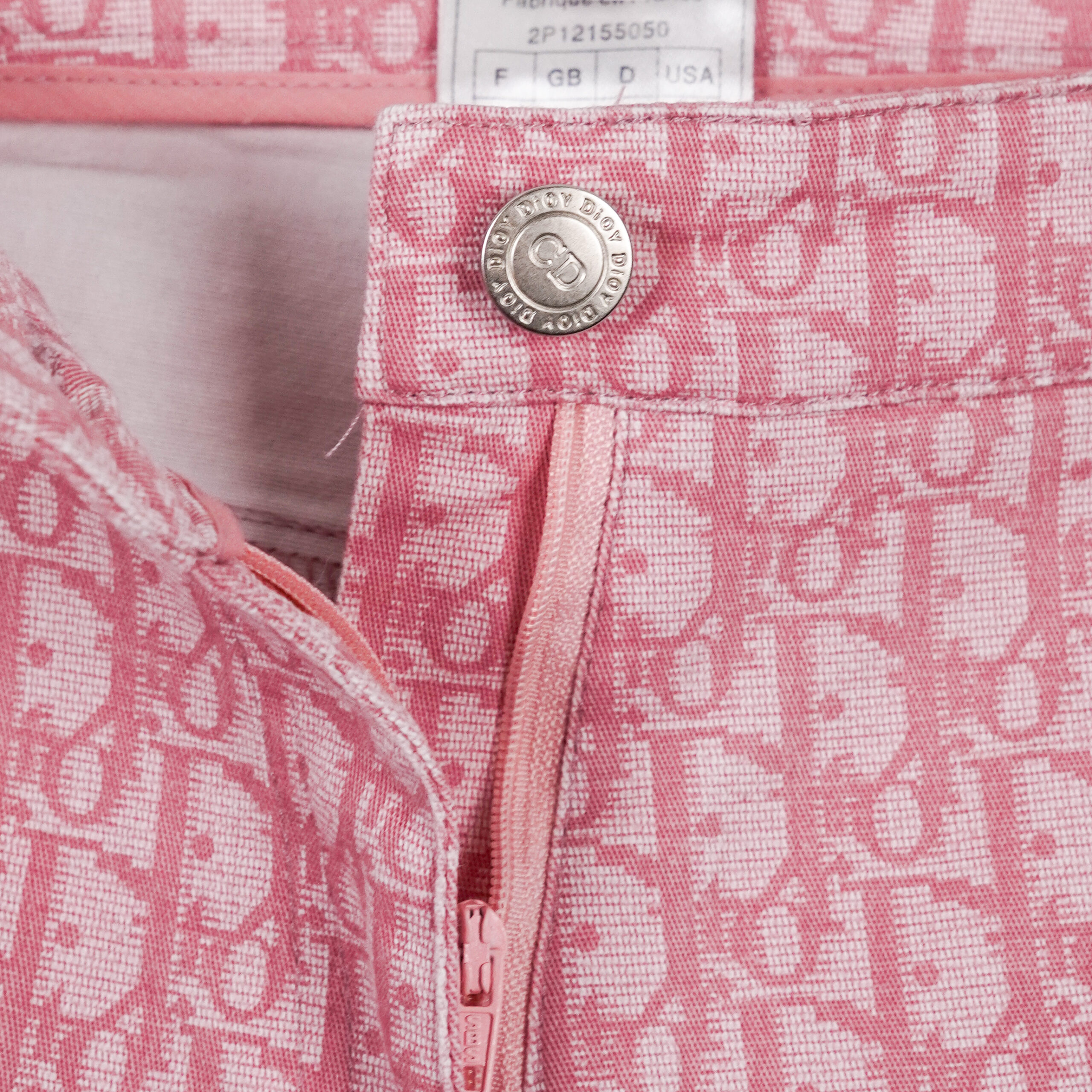 Vintage Dior Pink Monogram Jacquard Logo Pattern Jeans Pants — photo 6