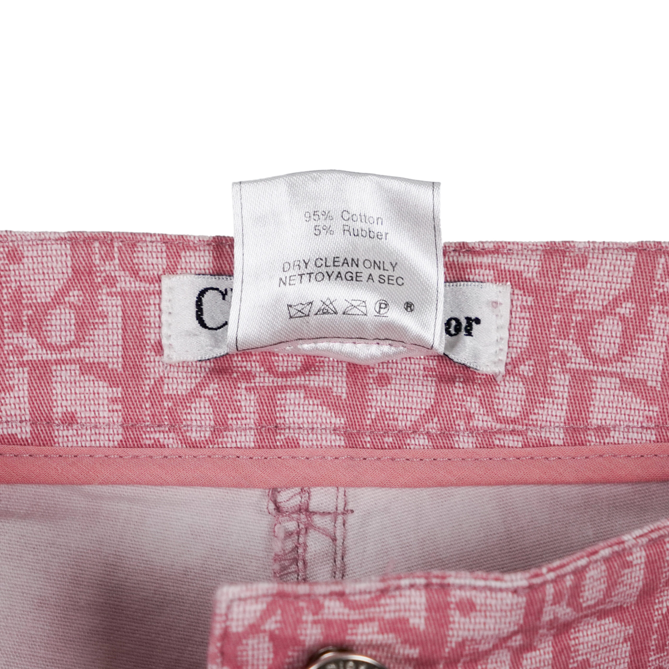 Vintage Dior Pink Monogram Jacquard Logo Pattern Jeans Pants — photo 8