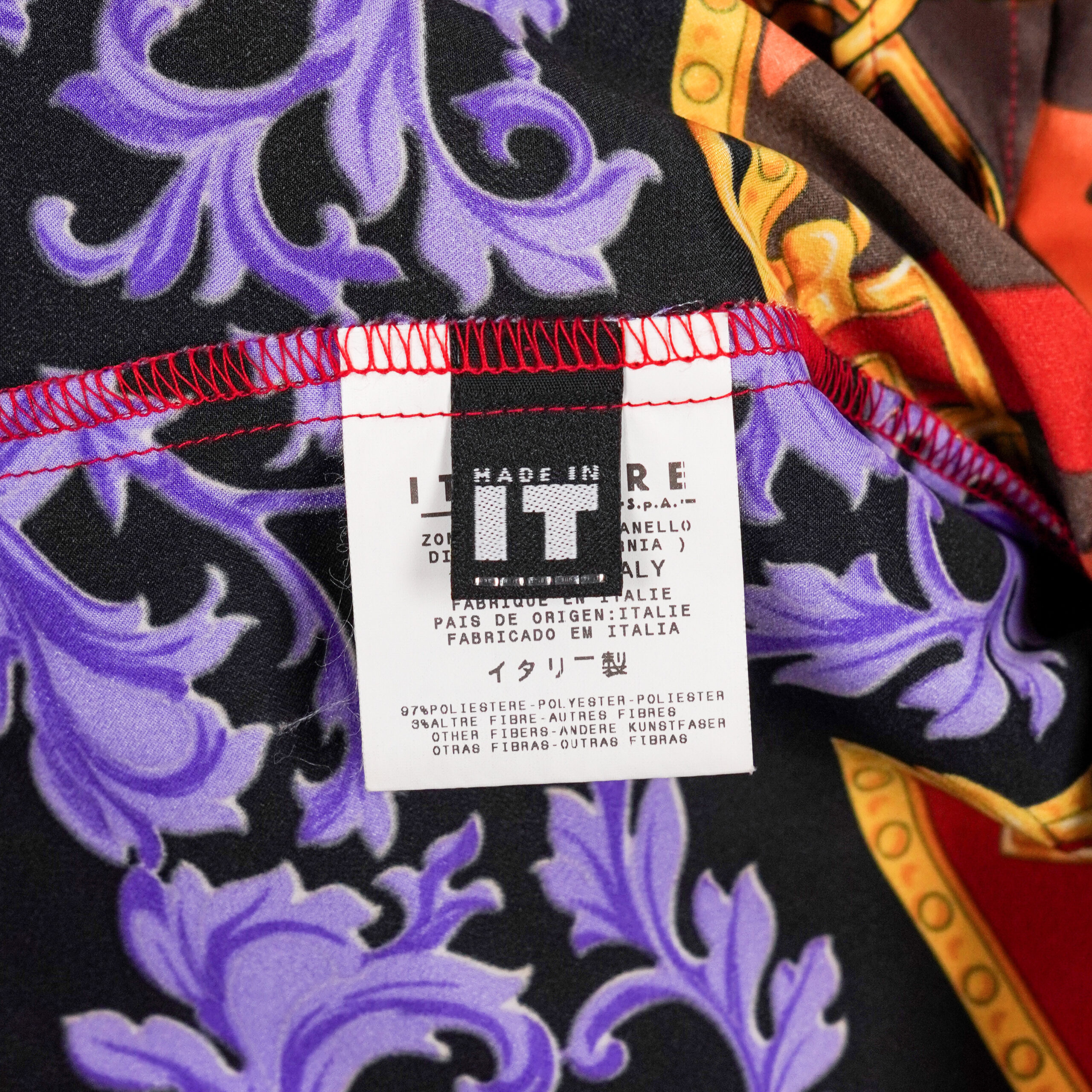 Versace Medusa Flame Gold Chain Medallion Print Shirt — photo 9