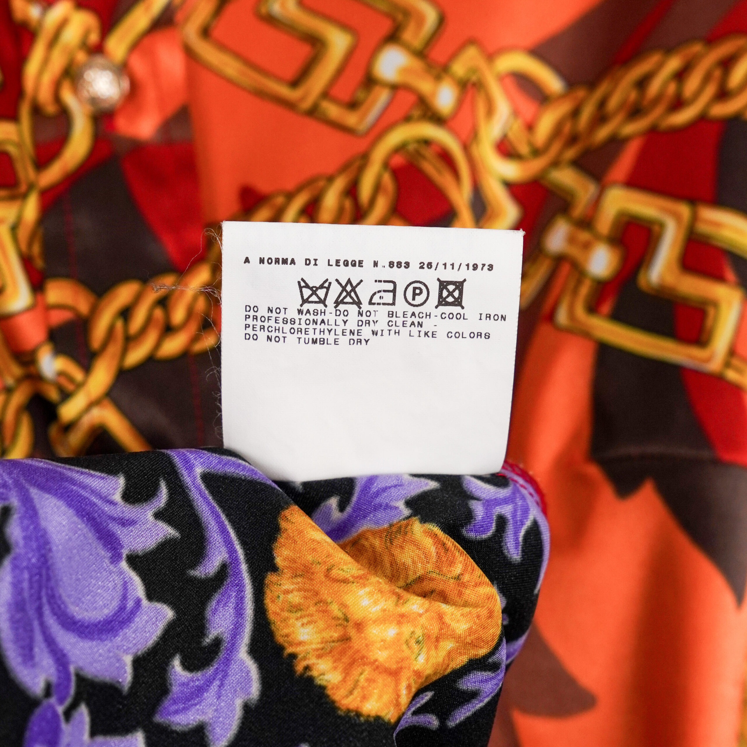 Versace Medusa Flame Gold Chain Medallion Print Shirt — photo 11