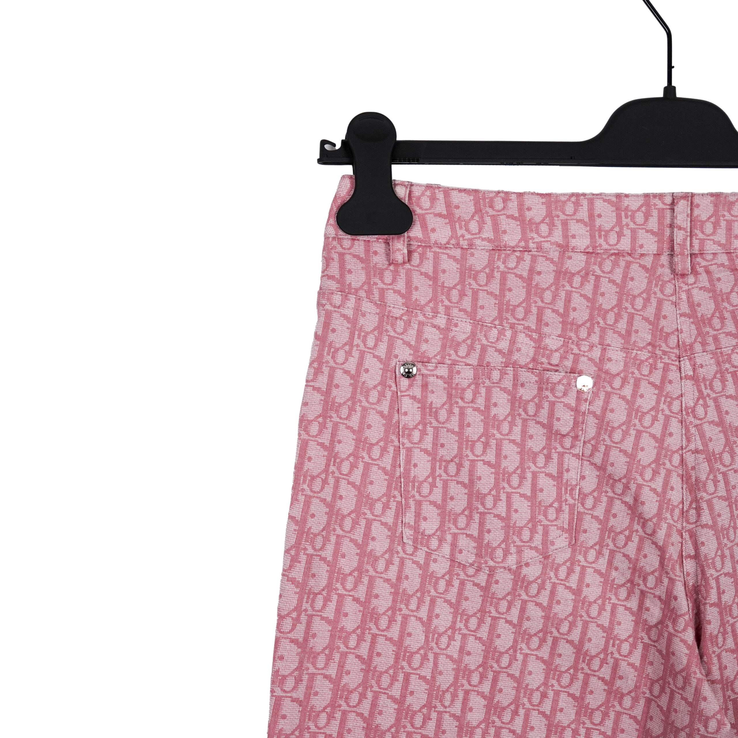 Vintage Dior Pink Monogram Jacquard Logo Pattern Jeans Pants — photo 5