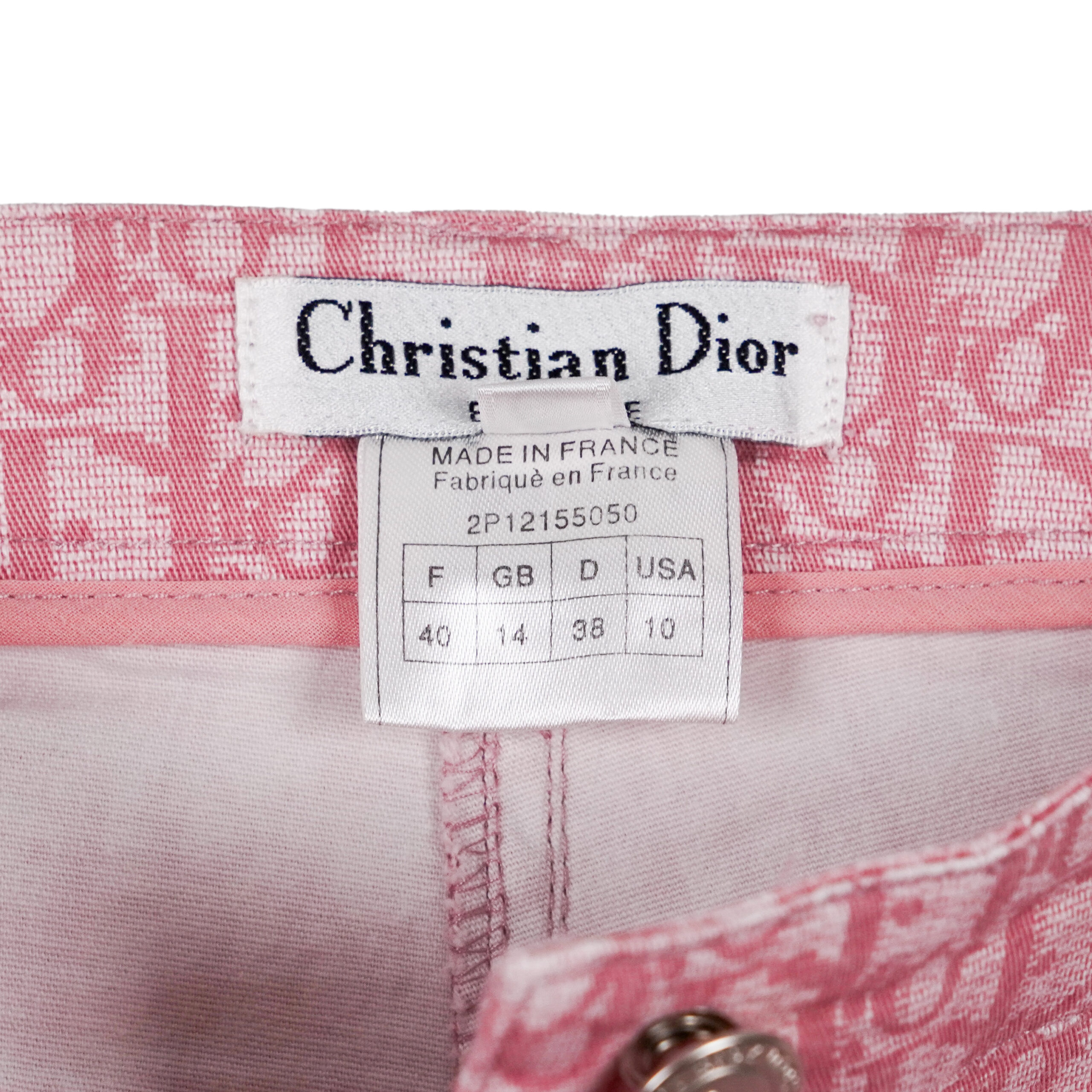 Vintage Dior Pink Monogram Jacquard Logo Pattern Jeans Pants — photo 7