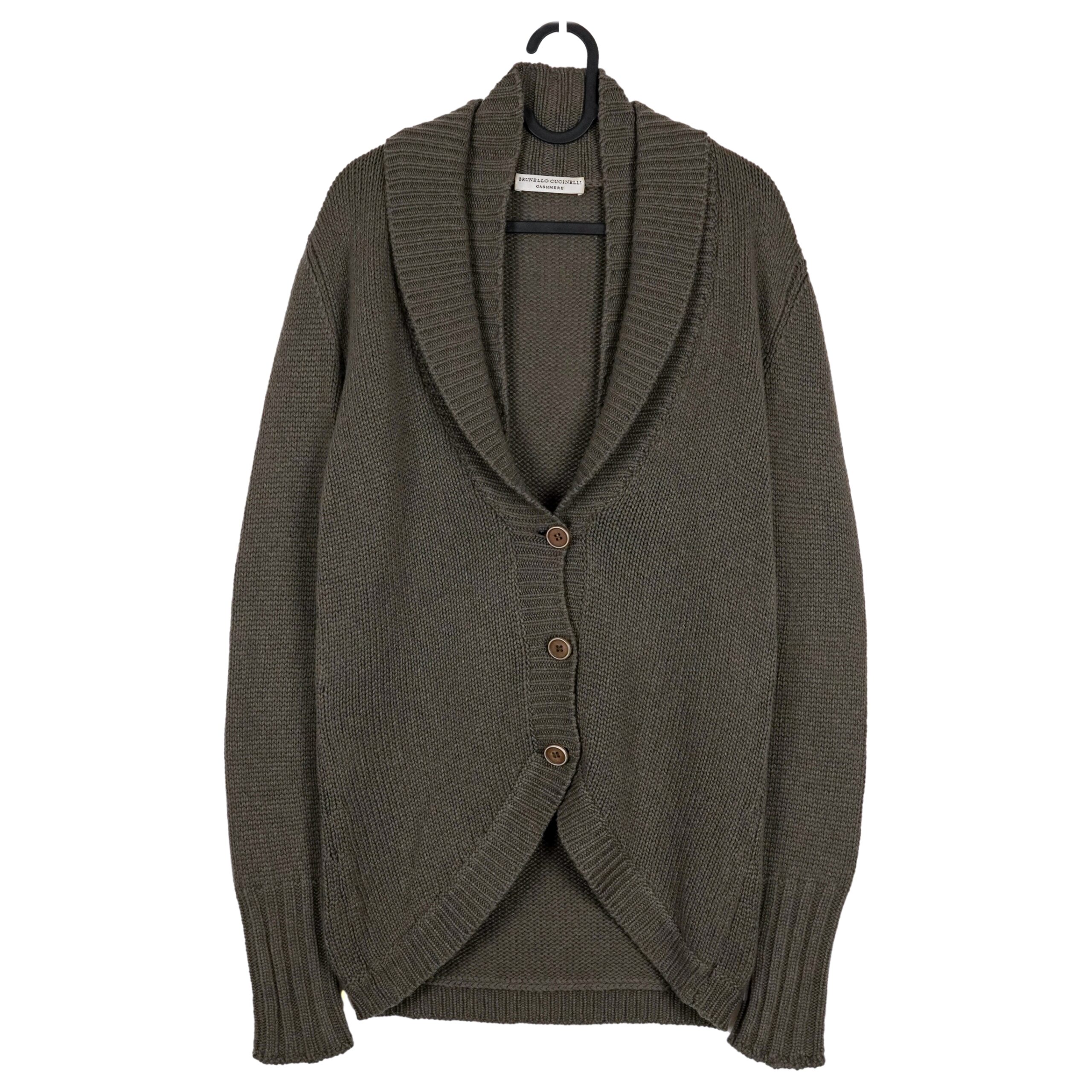 Brunello Cucinelli Cashmere Shawl Collar Cardigan Sweater