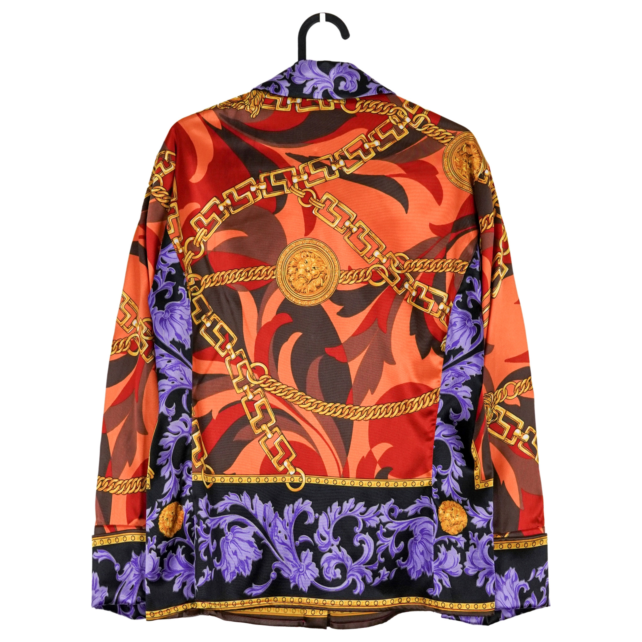 Versace Medusa Flame Gold Chain Medallion Print Shirt — photo 4