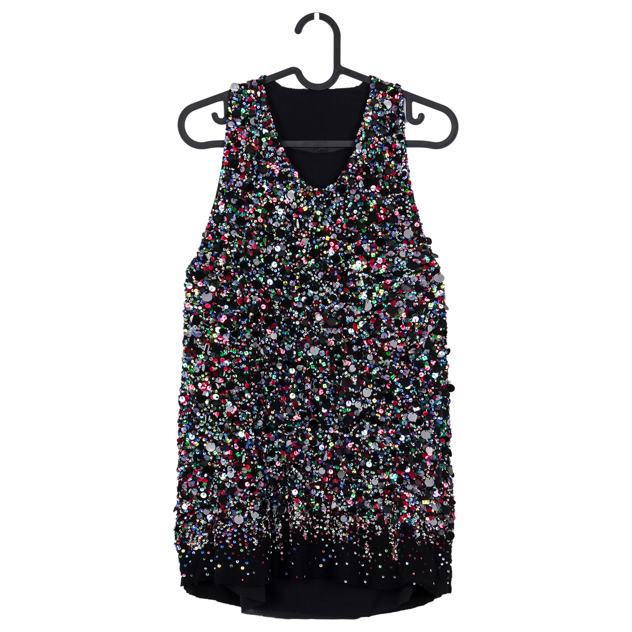 Haider Ackermann Rainbow Sequin Embellished Tank Top Blouse