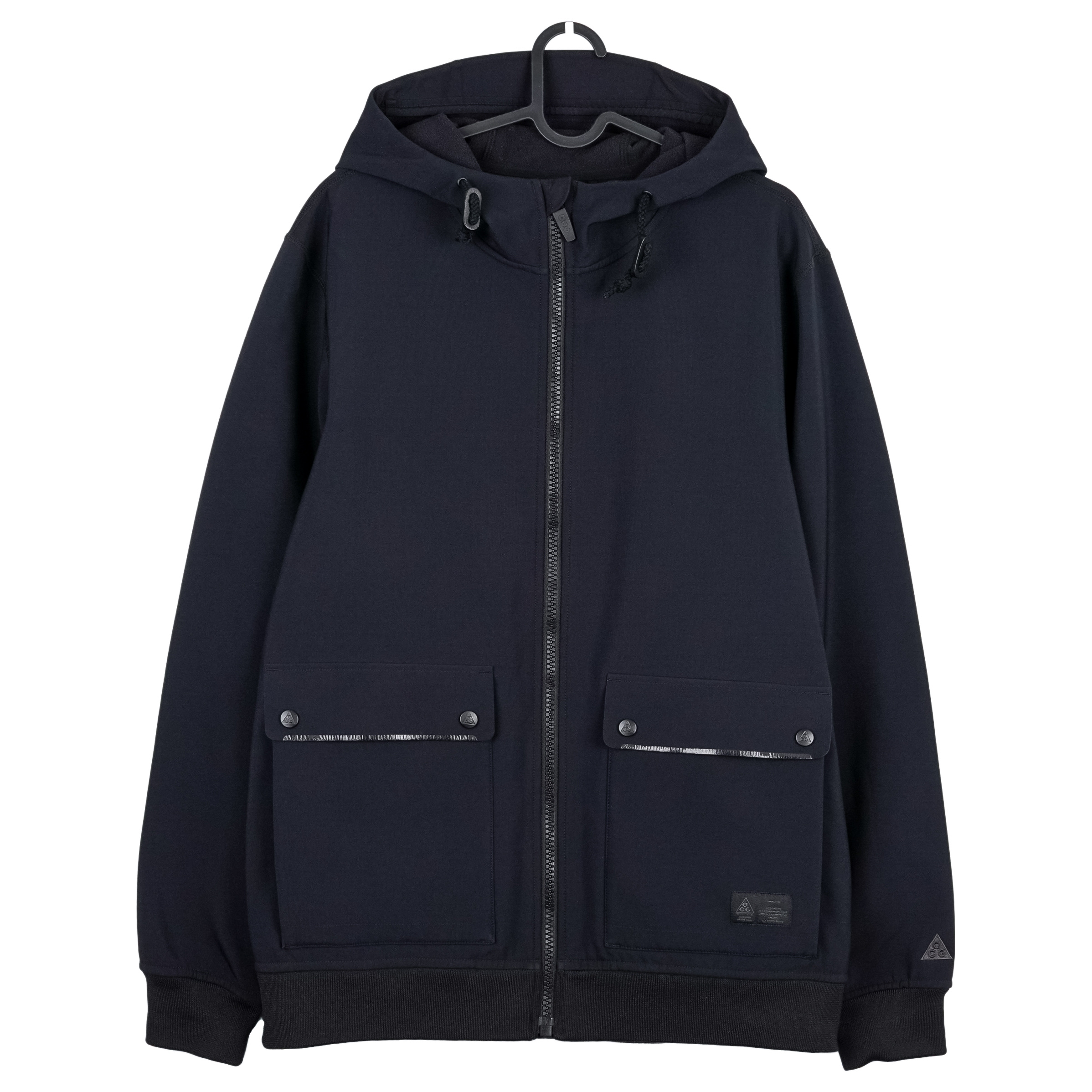 Nike ACG Black Softshell Tech Windproof Hooded Zip Jacket