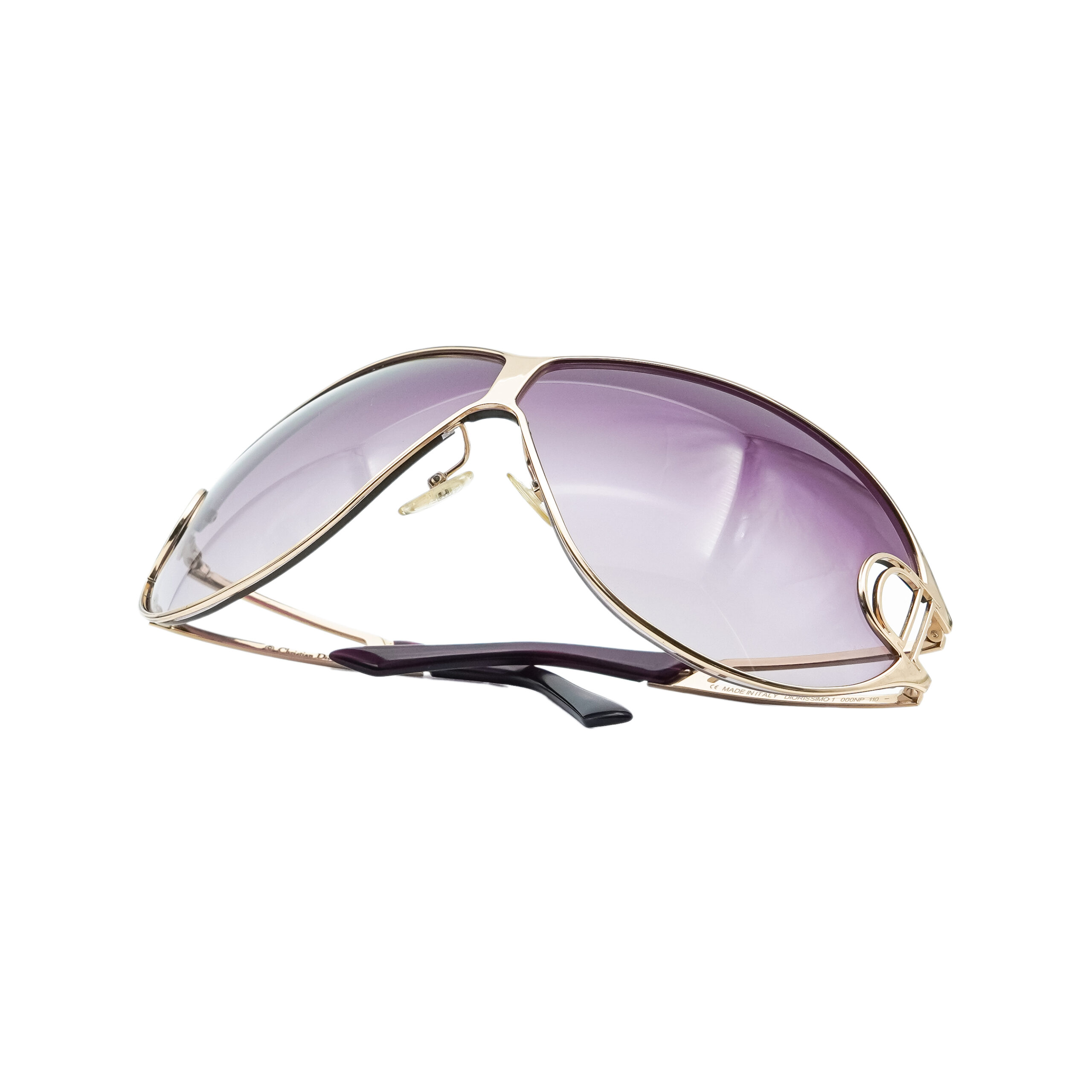 Vintage Dior Diorissimo 1 D Logo Gradient Shield Sunglasses — photo 9