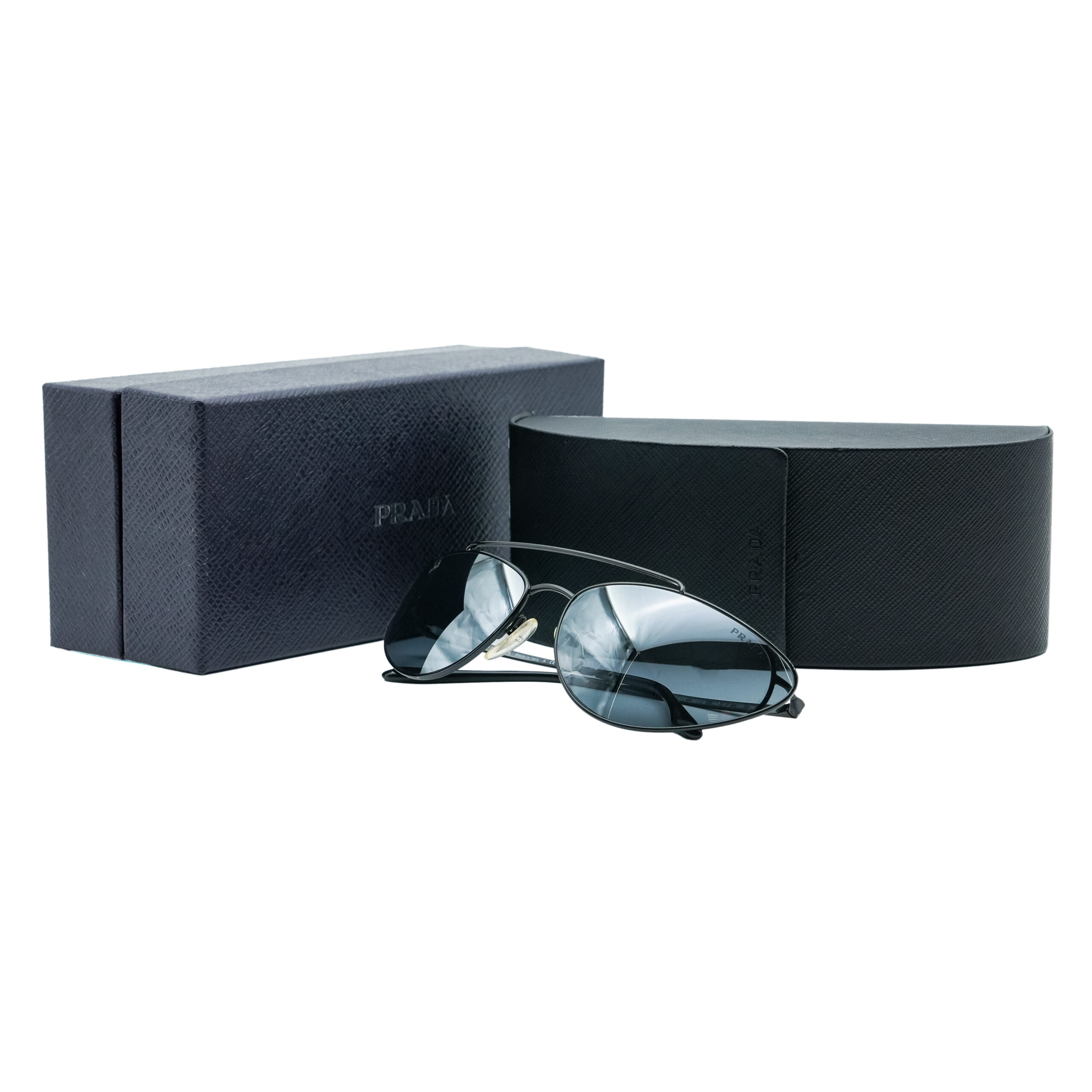 Prada SPR 62V Cat Eye Black Metal Sunglasses — photo 10