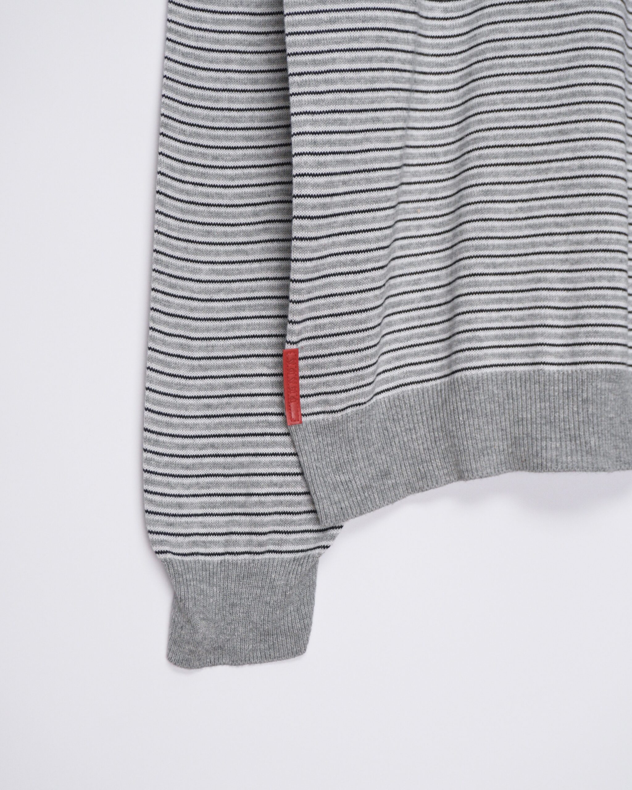 Prada Red Tab 2008 Striped Grey Knit Crewneck Sweater — photo 5