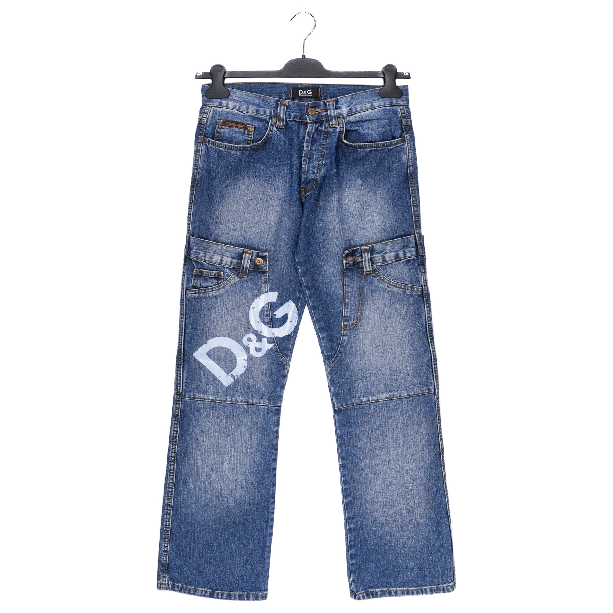 Archive 90’s Dolce Gabbana Double DG Logo Waist Pants Jeans