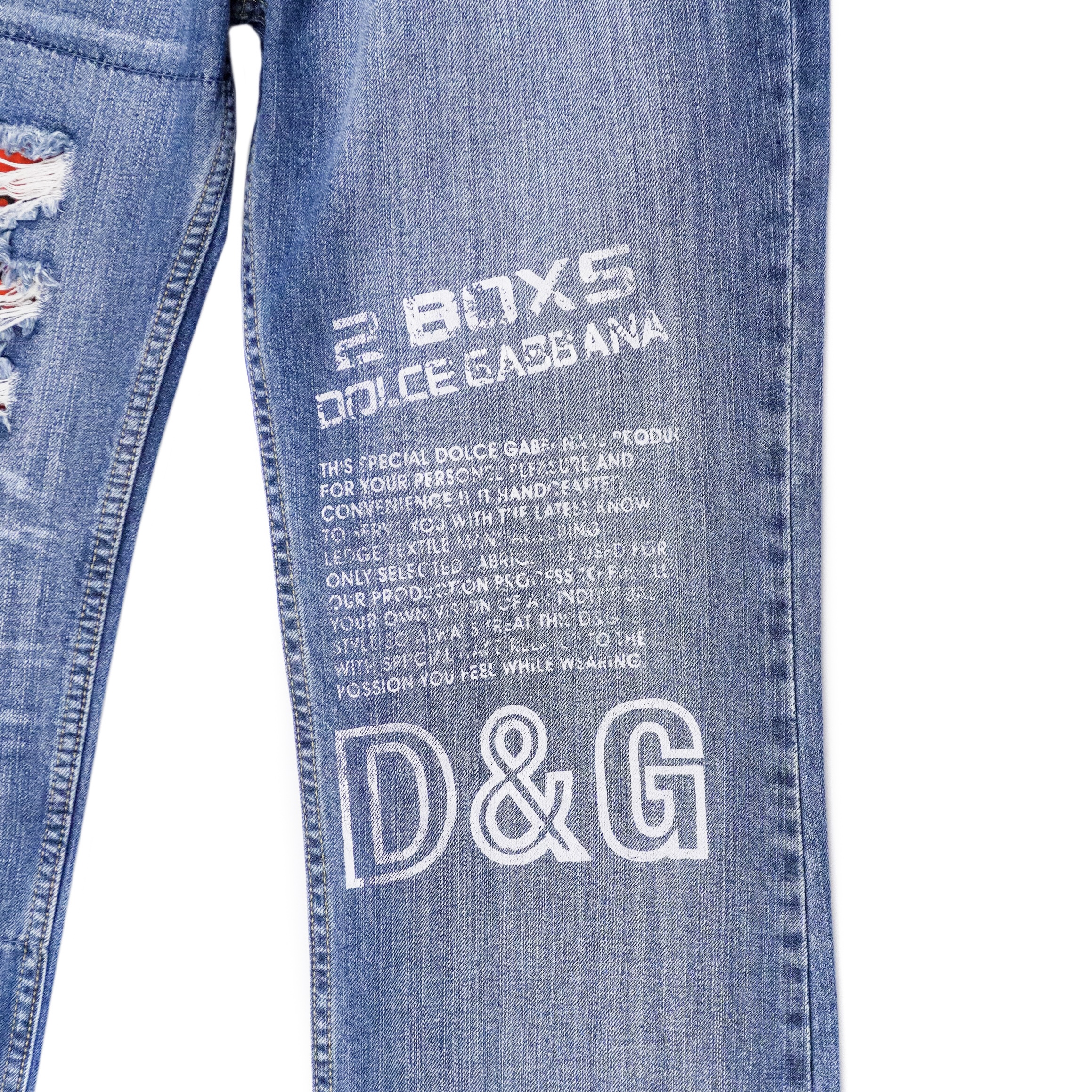 Vintage Archive Dolce Gabbana FW05 Poem Ripped Pant Jeans — photo 3