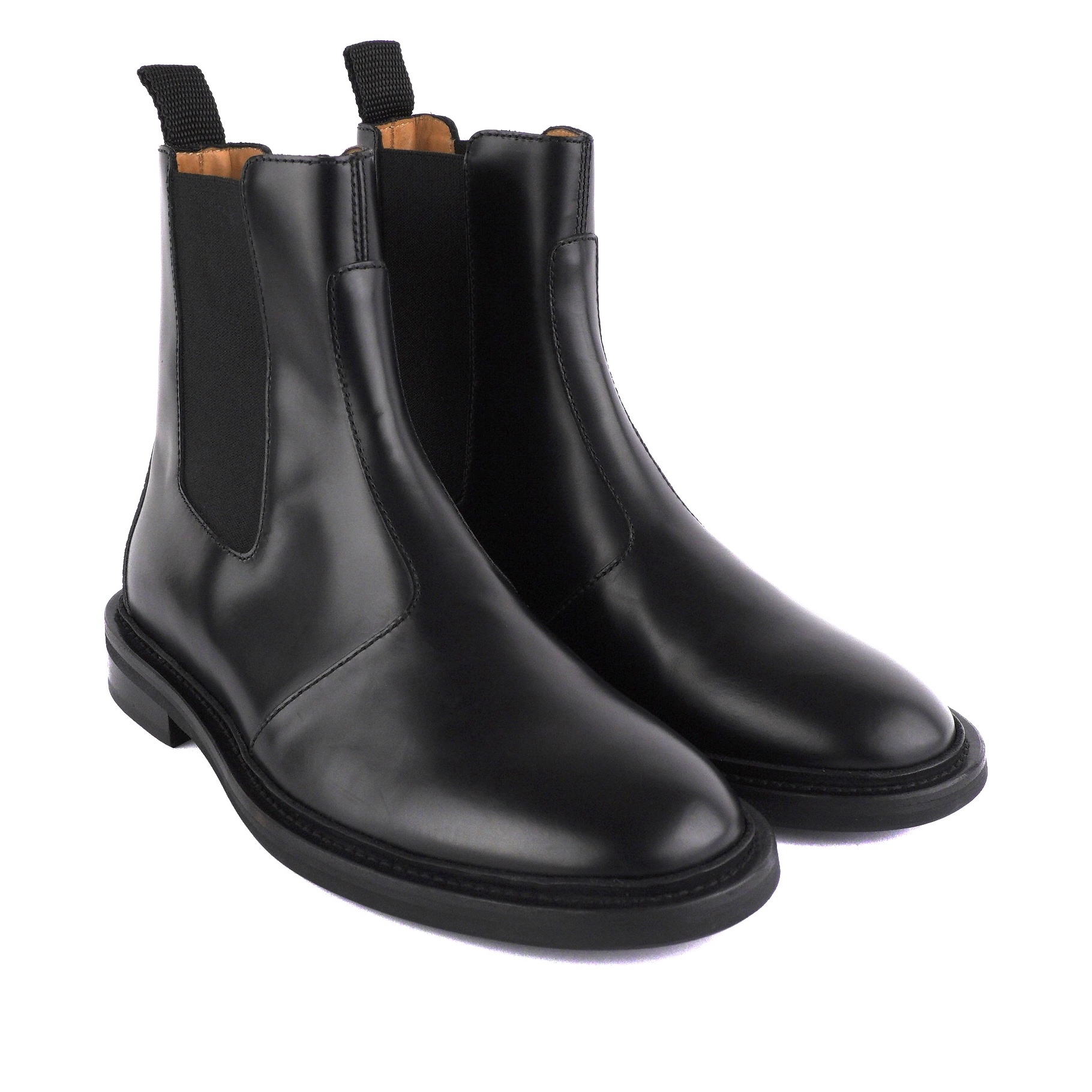Sandro Paris Chelsea Smooth Leather Black Boots