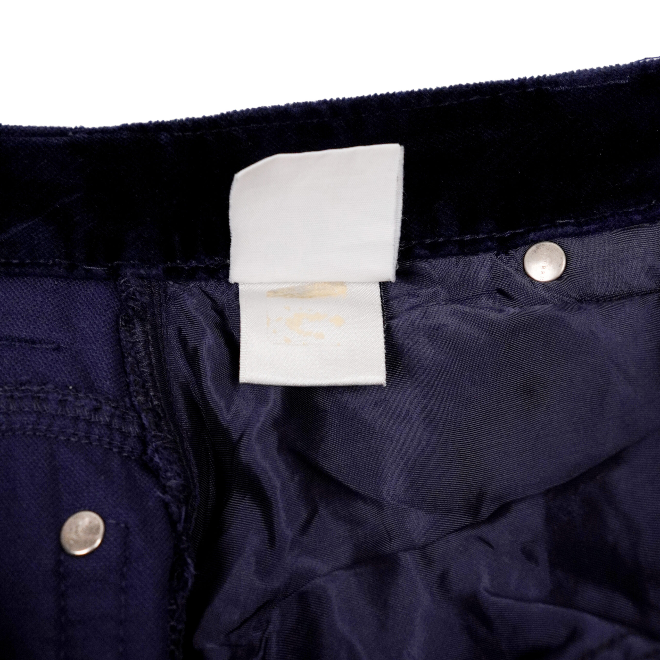 Versace Jeans Couture Navy Velvet Women's Trousers Pants — photo 12
