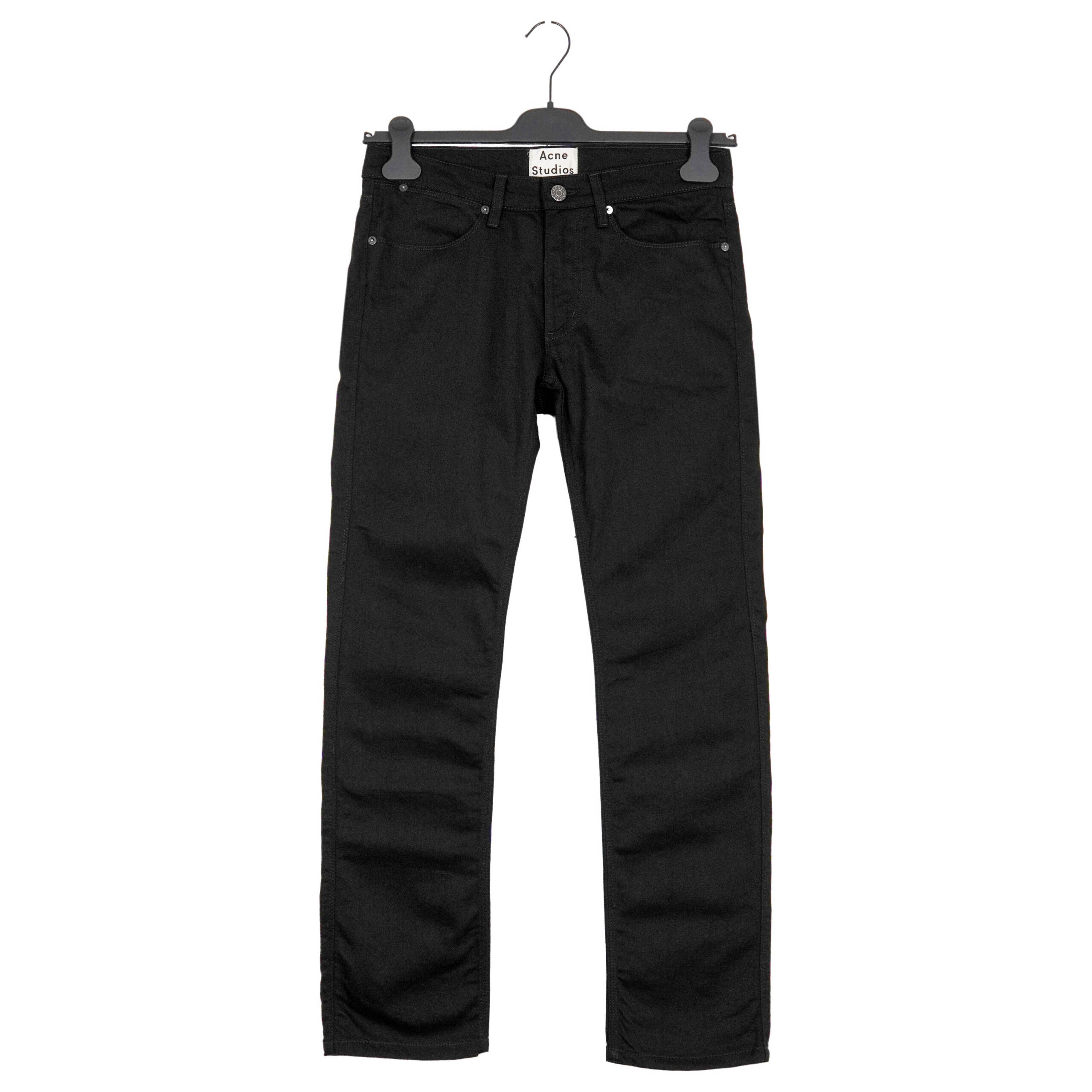 Acne Studios Max Stay Cash Black Slim Fit Denim Jeans Pants