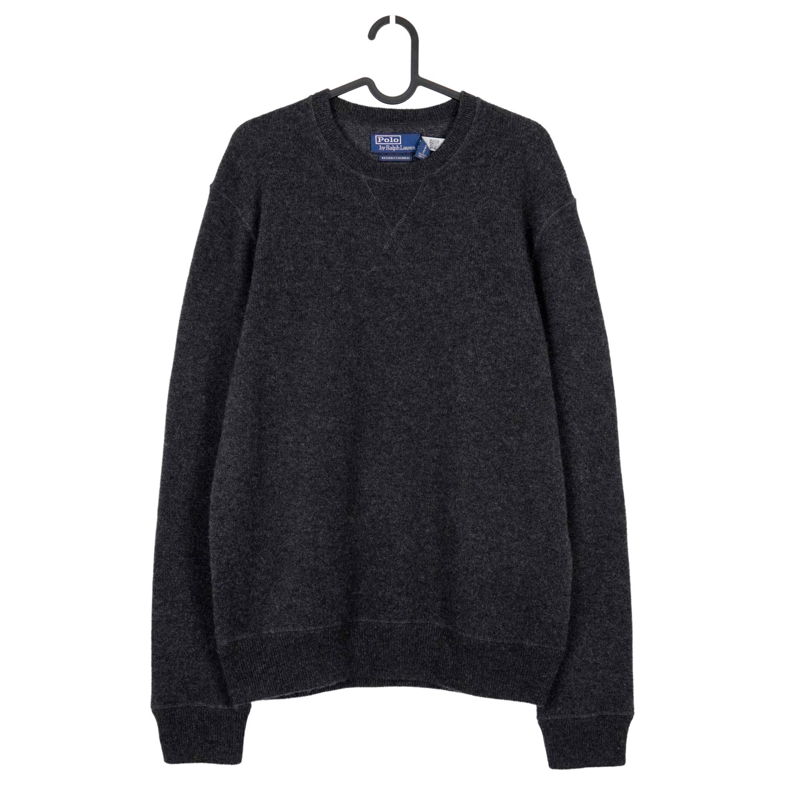 Polo Ralph Lauren Charcoal Gray Cashmere Wool Crew Sweater