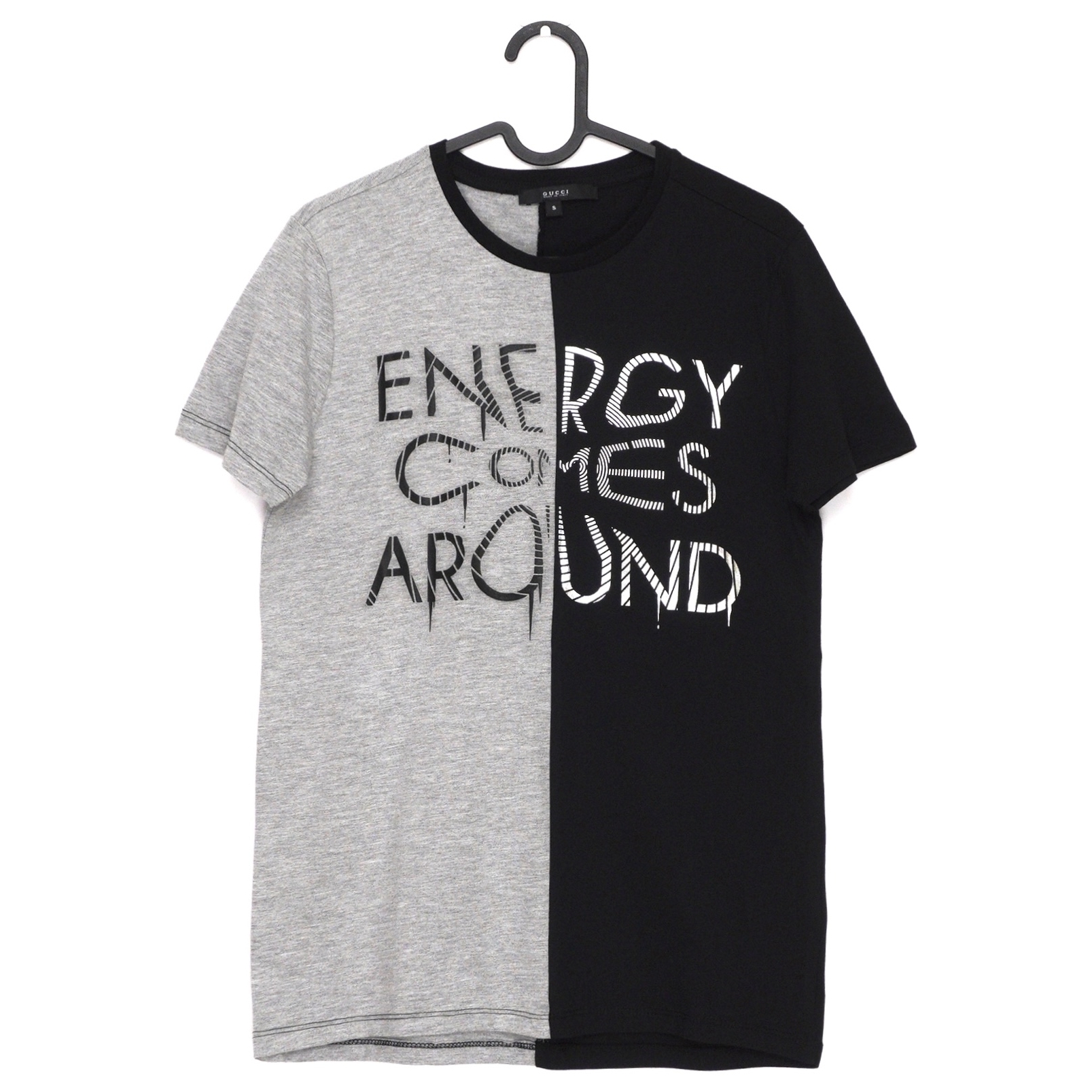 Gucci x Tom Ford Metallic Energy Logo Two Tone Black T-Shirt